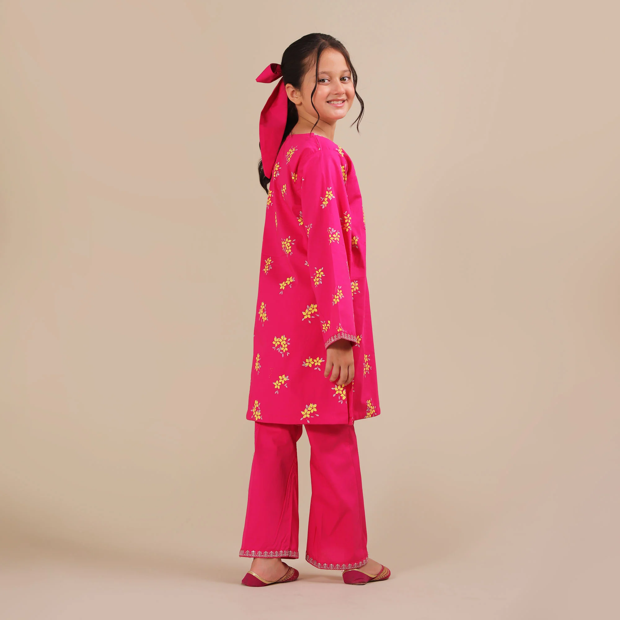 Blush Chic Screen-Printed Suit - Image 3