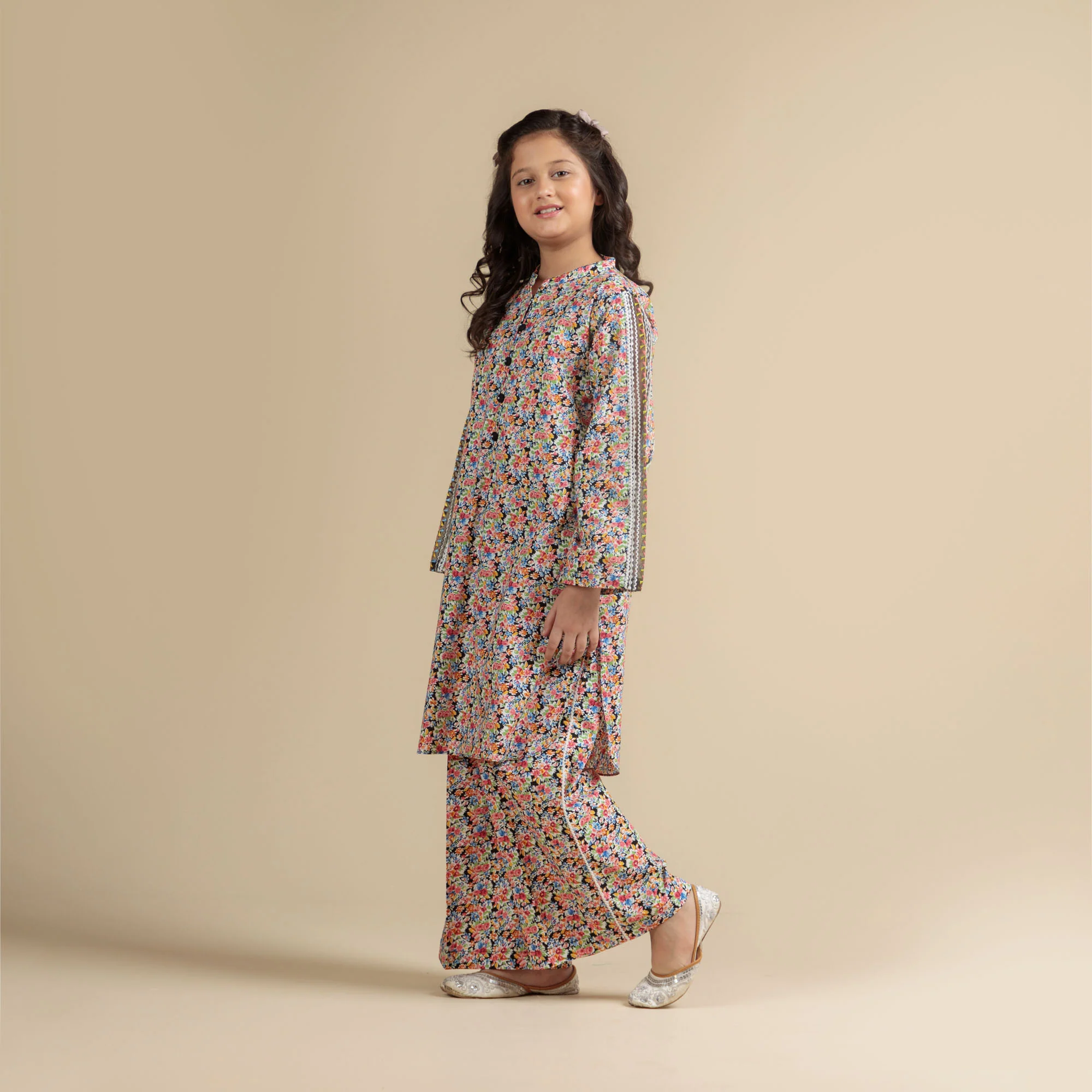 Multi-Floral Embroidered Two-Piece - Image 2