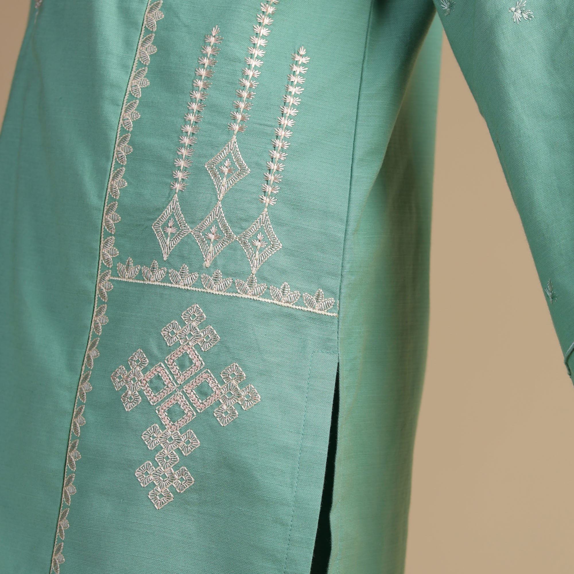 Mint Grace Embroidered Dress - Image 6