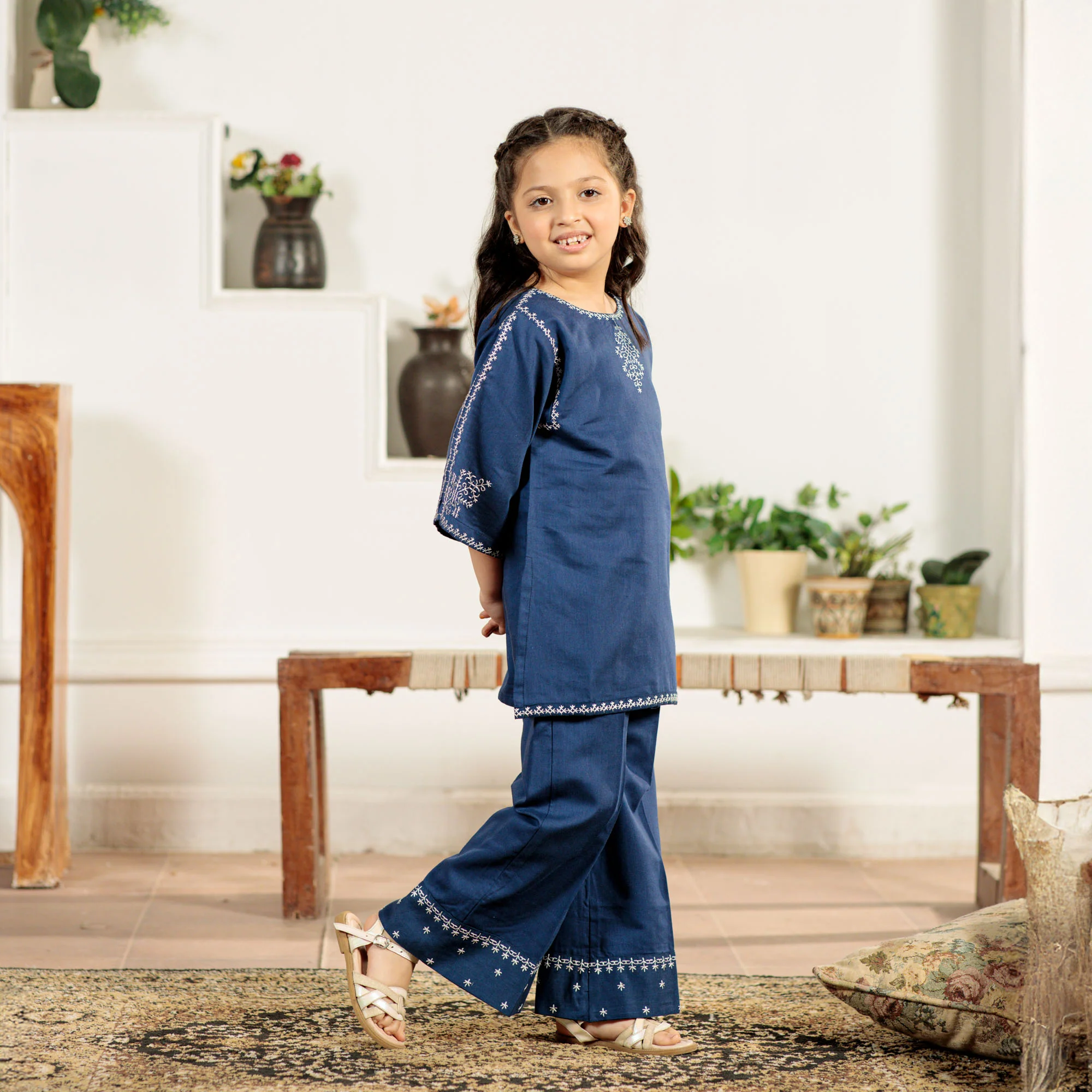 Blue Aura Embroidered Suit - Image 2