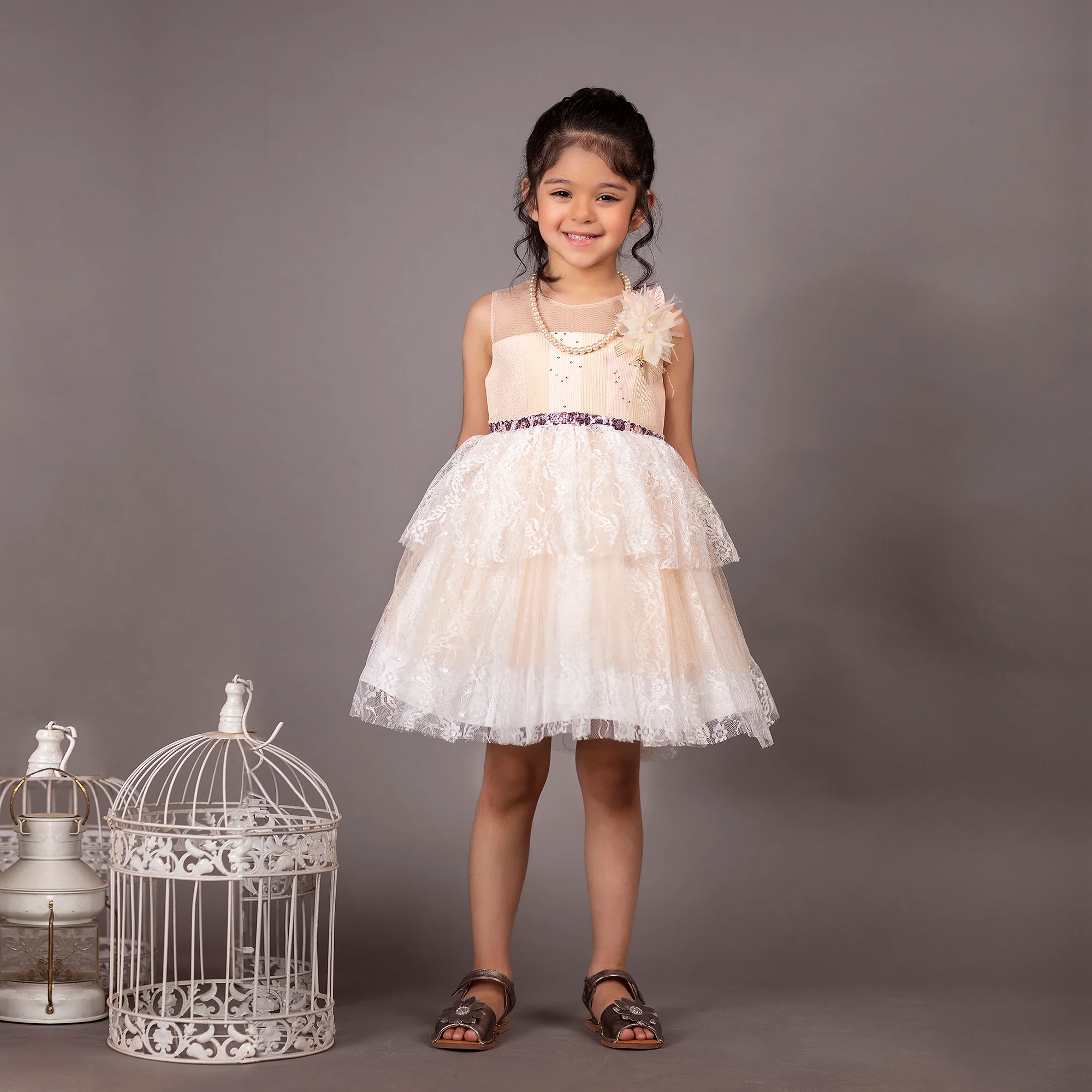 Ivory Net Frock