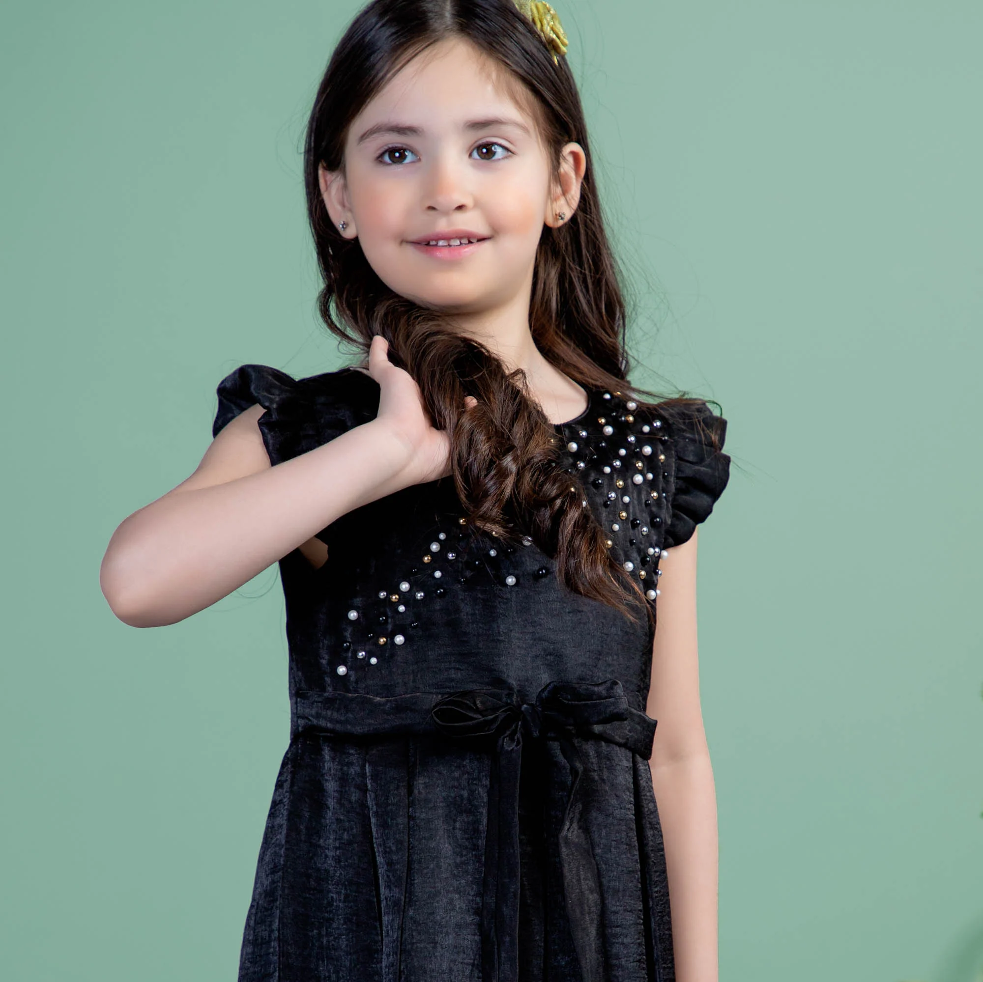 Glorious Black Embellished Frock - Image 2