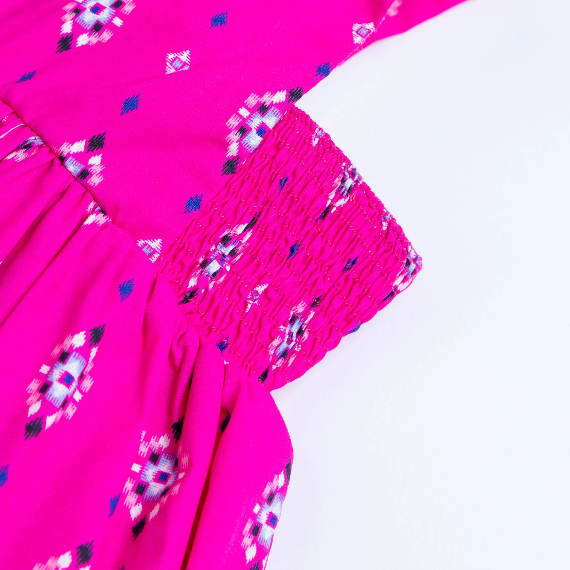 Vibrant Pink Printed Frock - Image 2