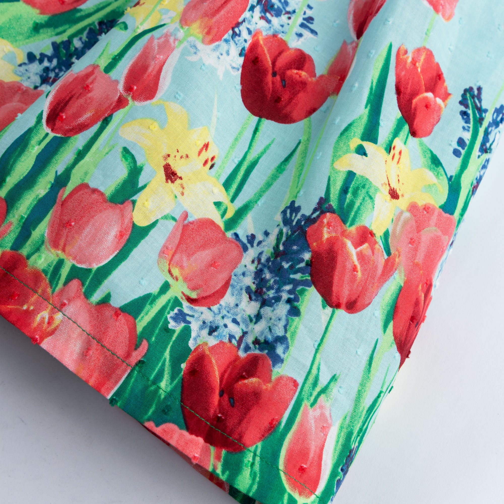 Floral Blue Embellished Frock - Image 3