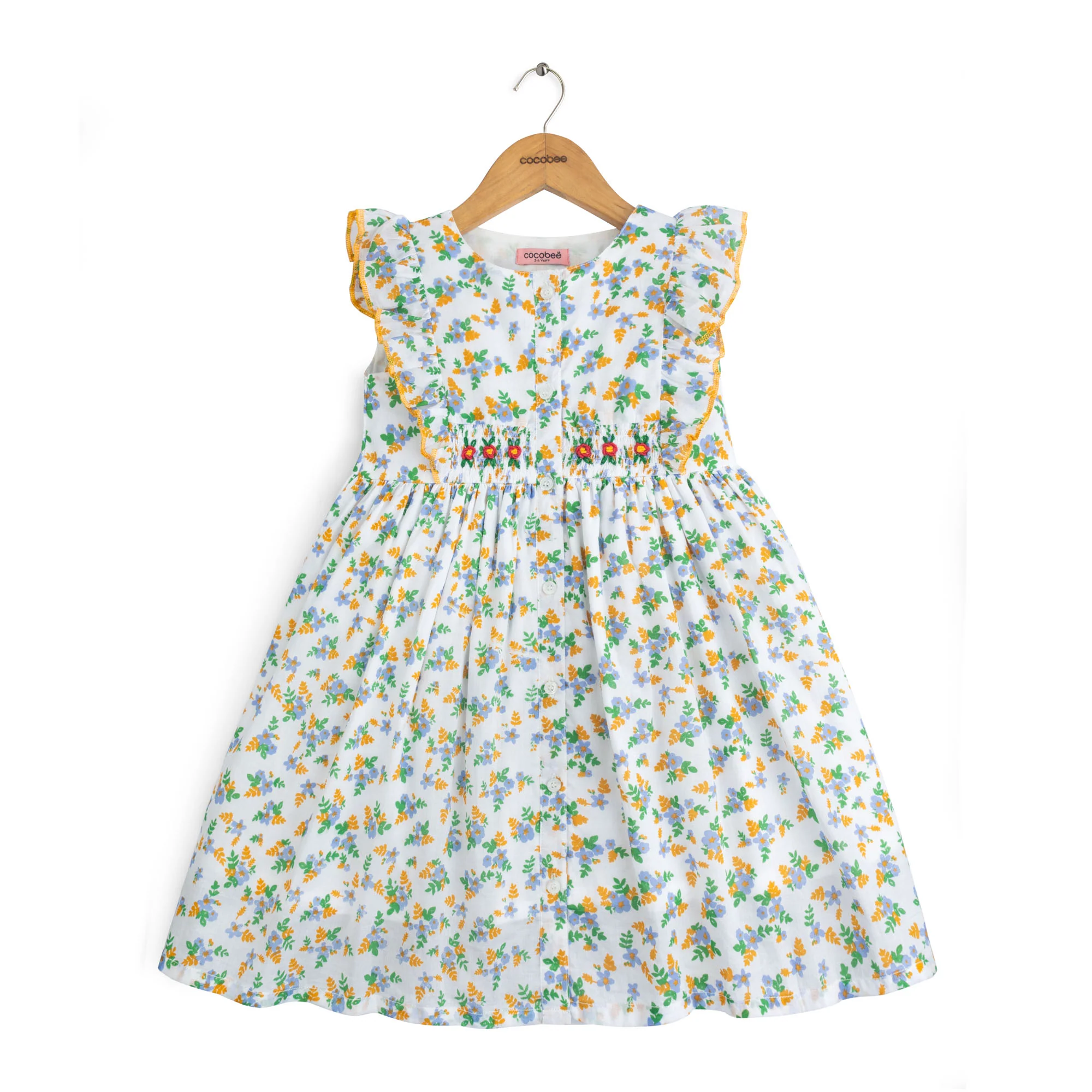 Floral Play Buttoned Top