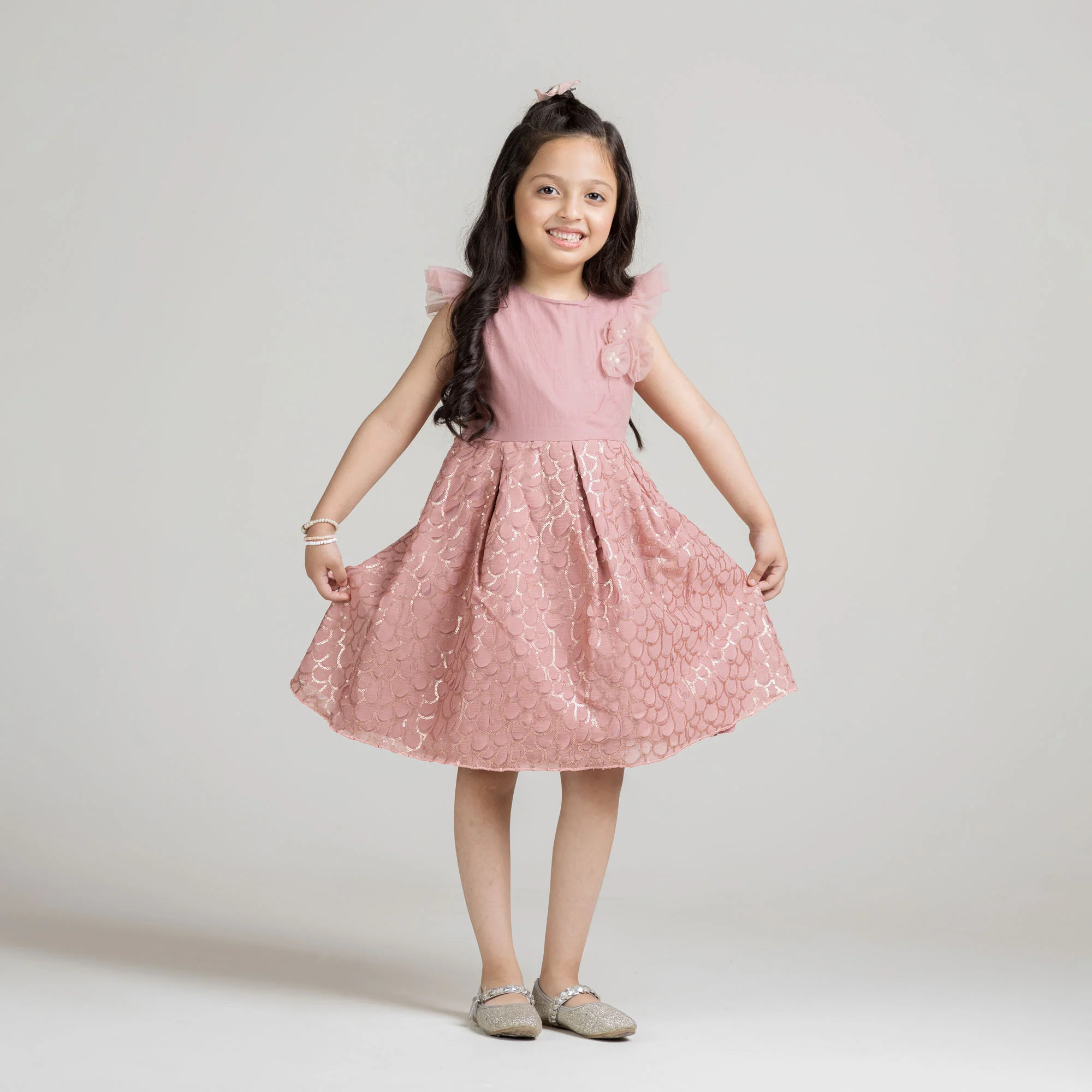 Rose Pink Party Frock - Image 3