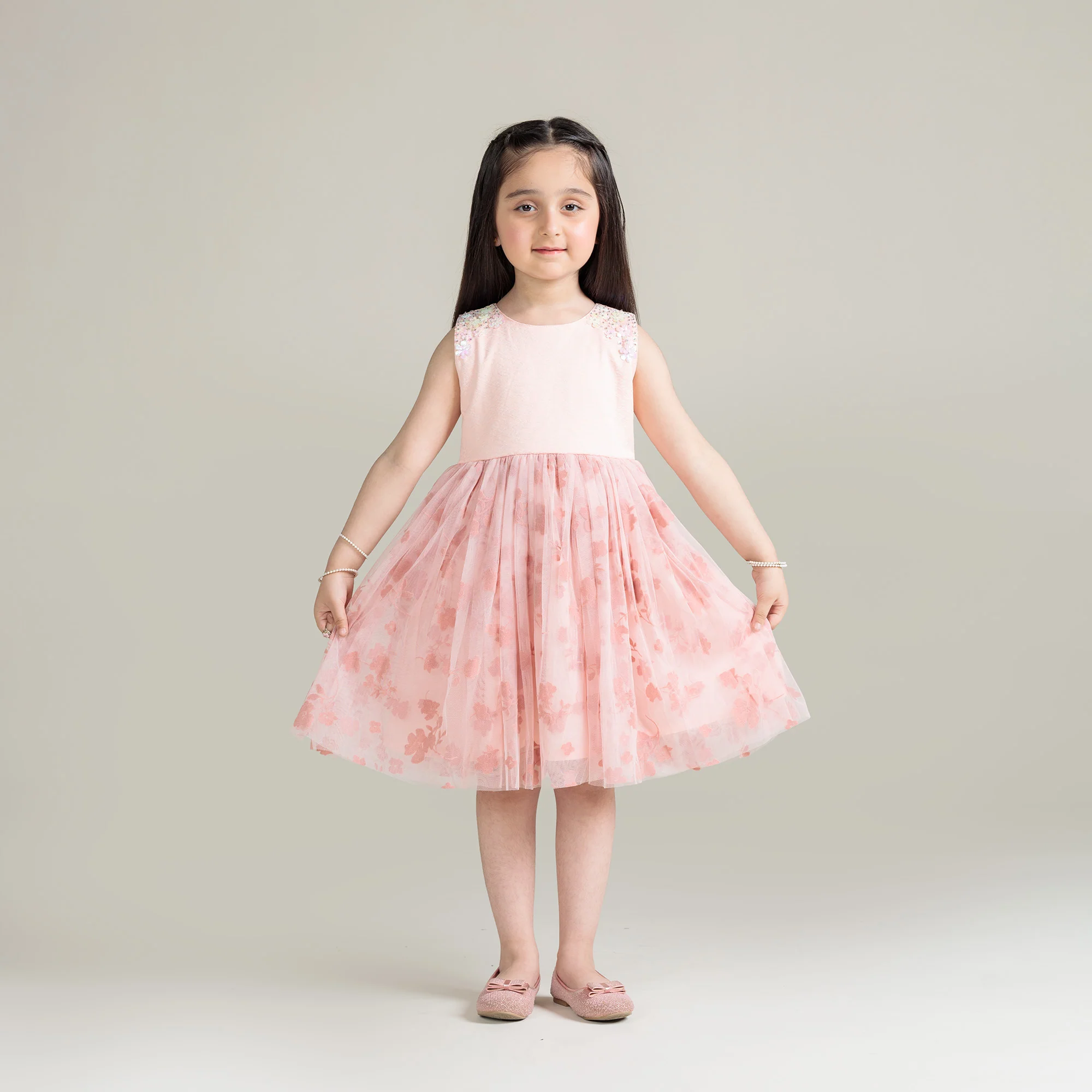 Floral Grace Embellished Frock