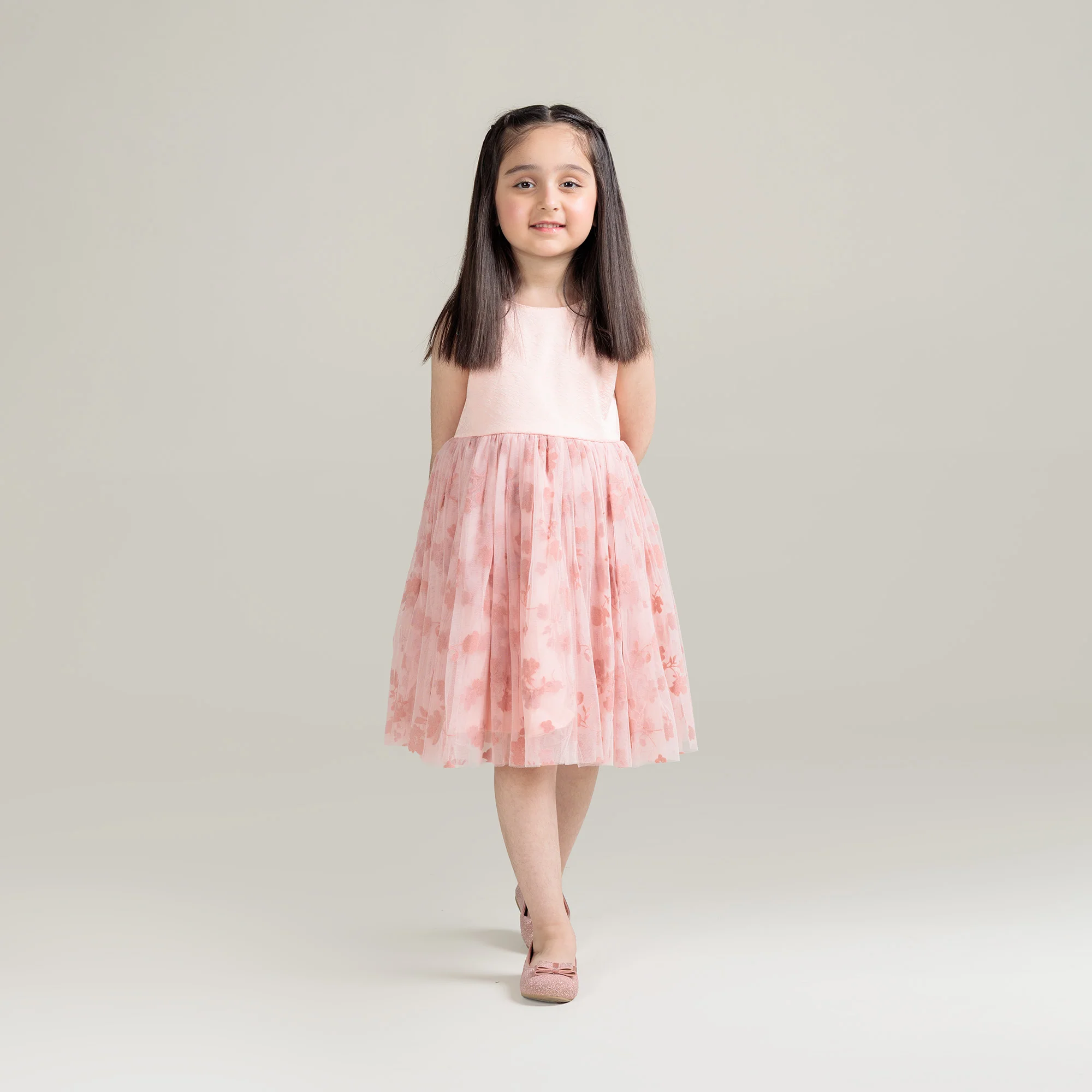 Floral Grace Embellished Frock - Image 2