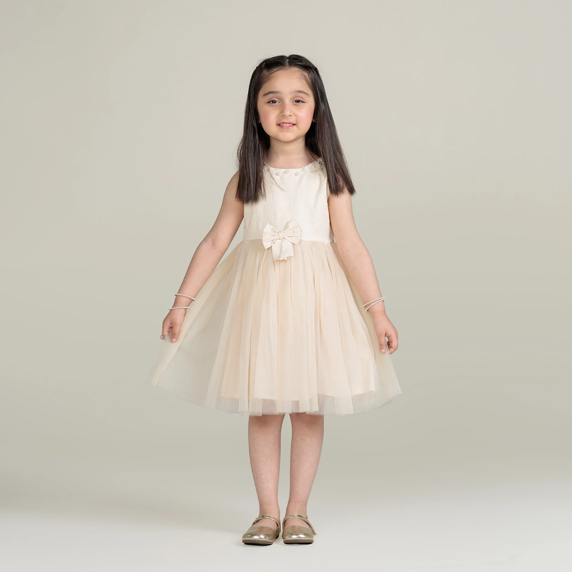 Classic Pearl Tulle Frock