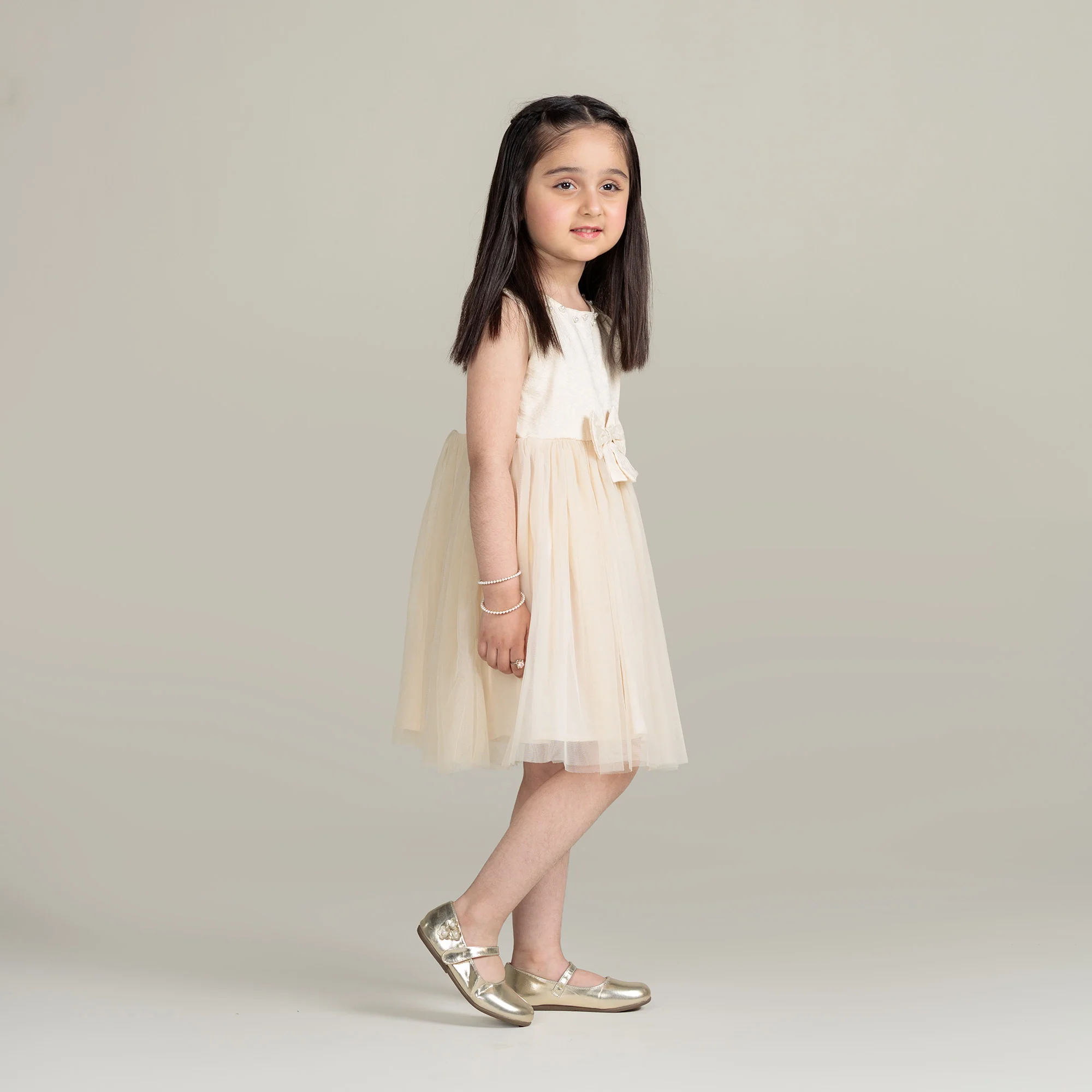 Classic Pearl Tulle Frock - Image 3