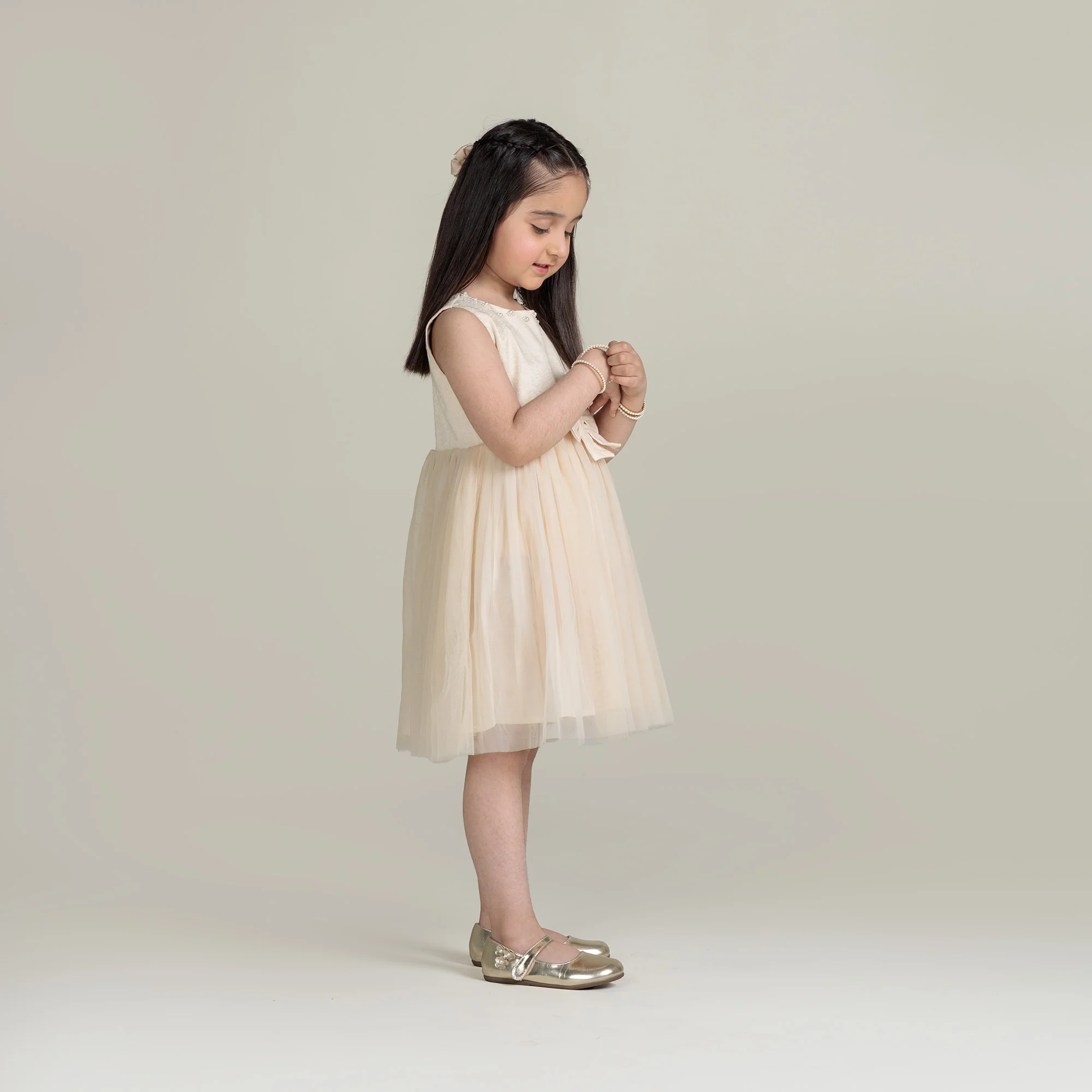 Classic Pearl Tulle Frock - Image 4