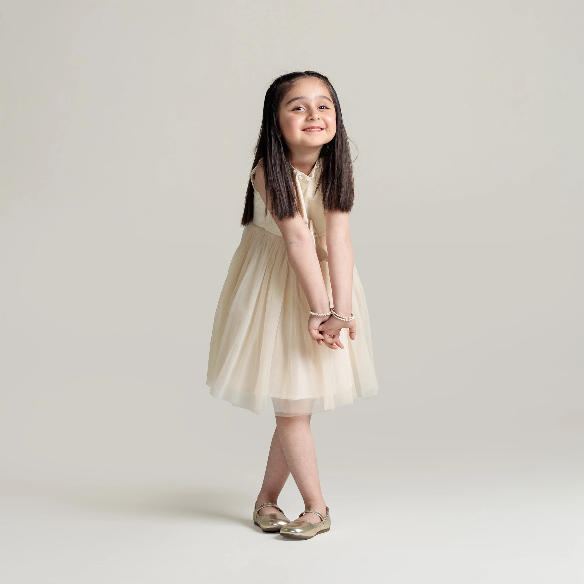 Classic Pearl Tulle Frock - Image 5