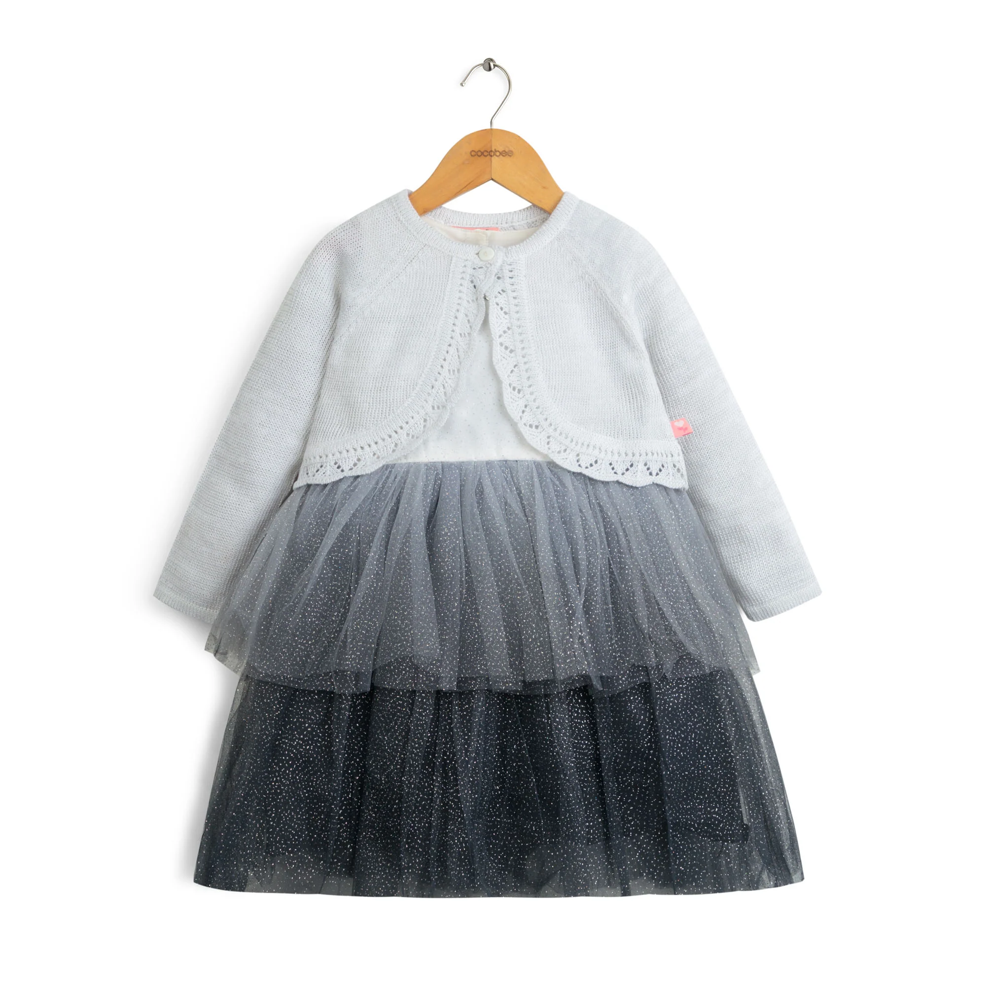 Ombre Tulle with Cardigan Frock