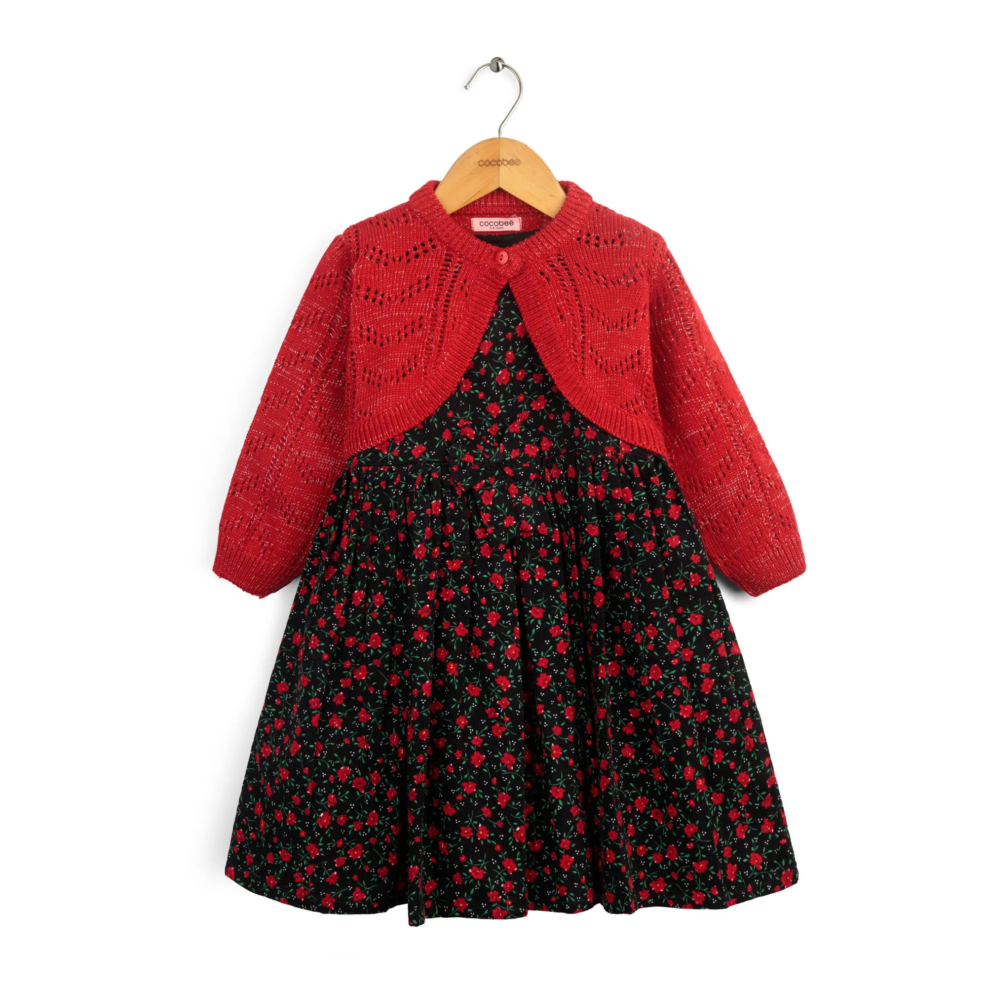 Red Bolero Overlay Frock