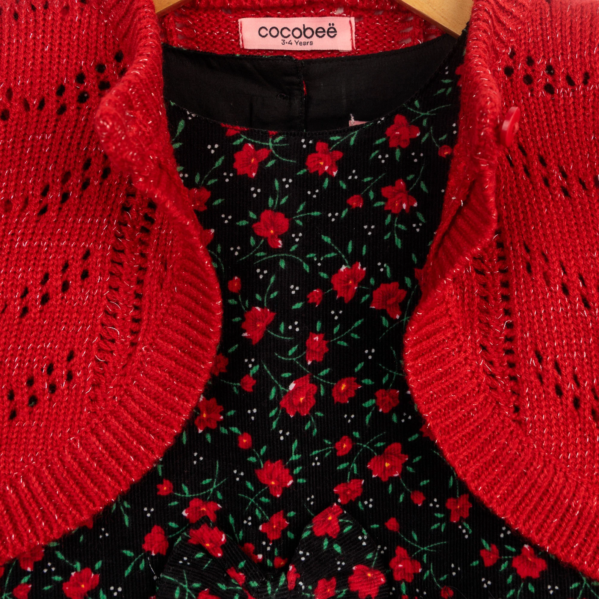 Red Bolero Overlay Frock - Image 2