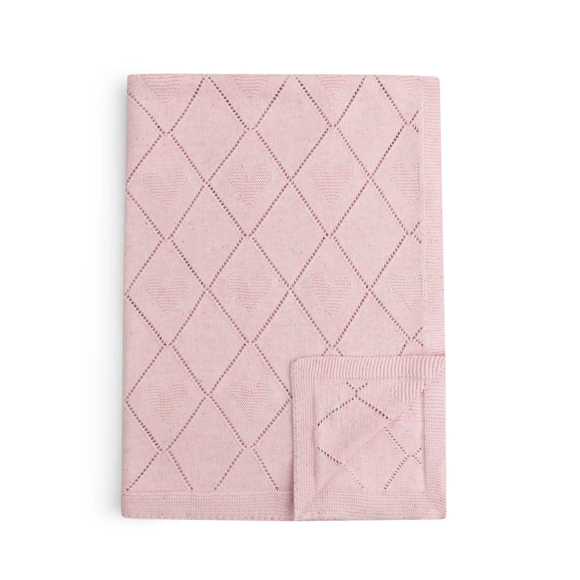 Blush Pink Knit Shawl - Image 2
