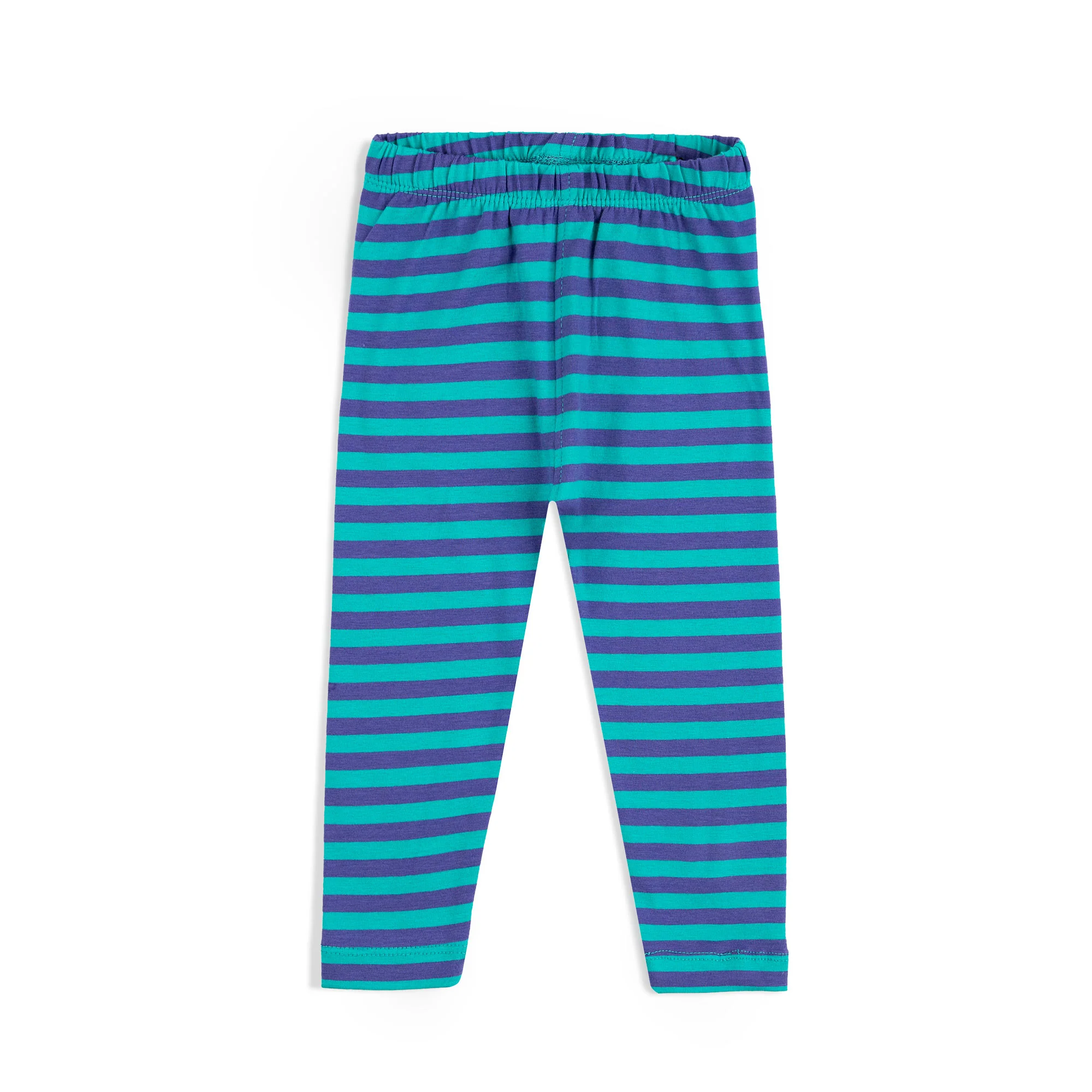 Purple Striped Leggings