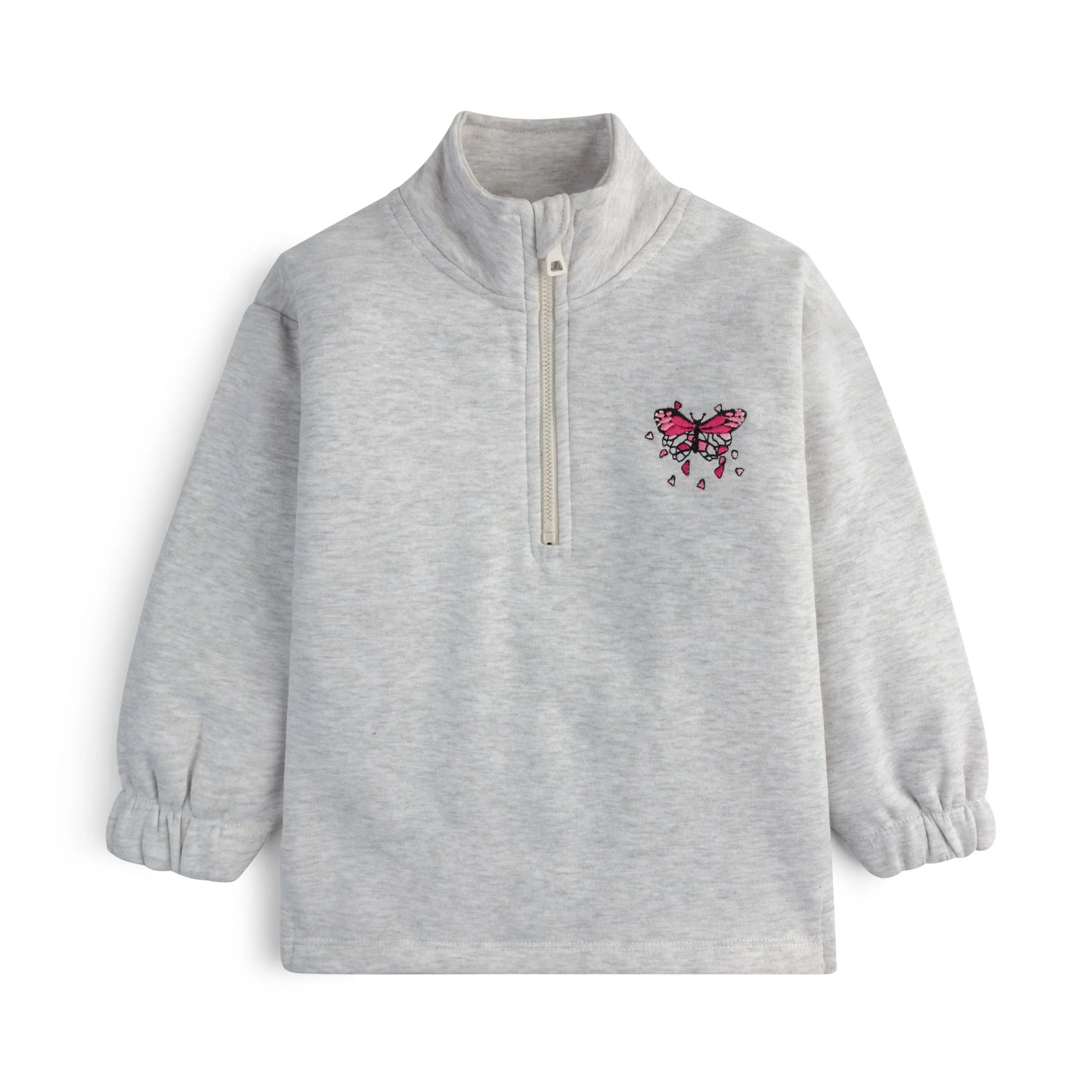 Butterfly Graphic Half-Zip Pollover