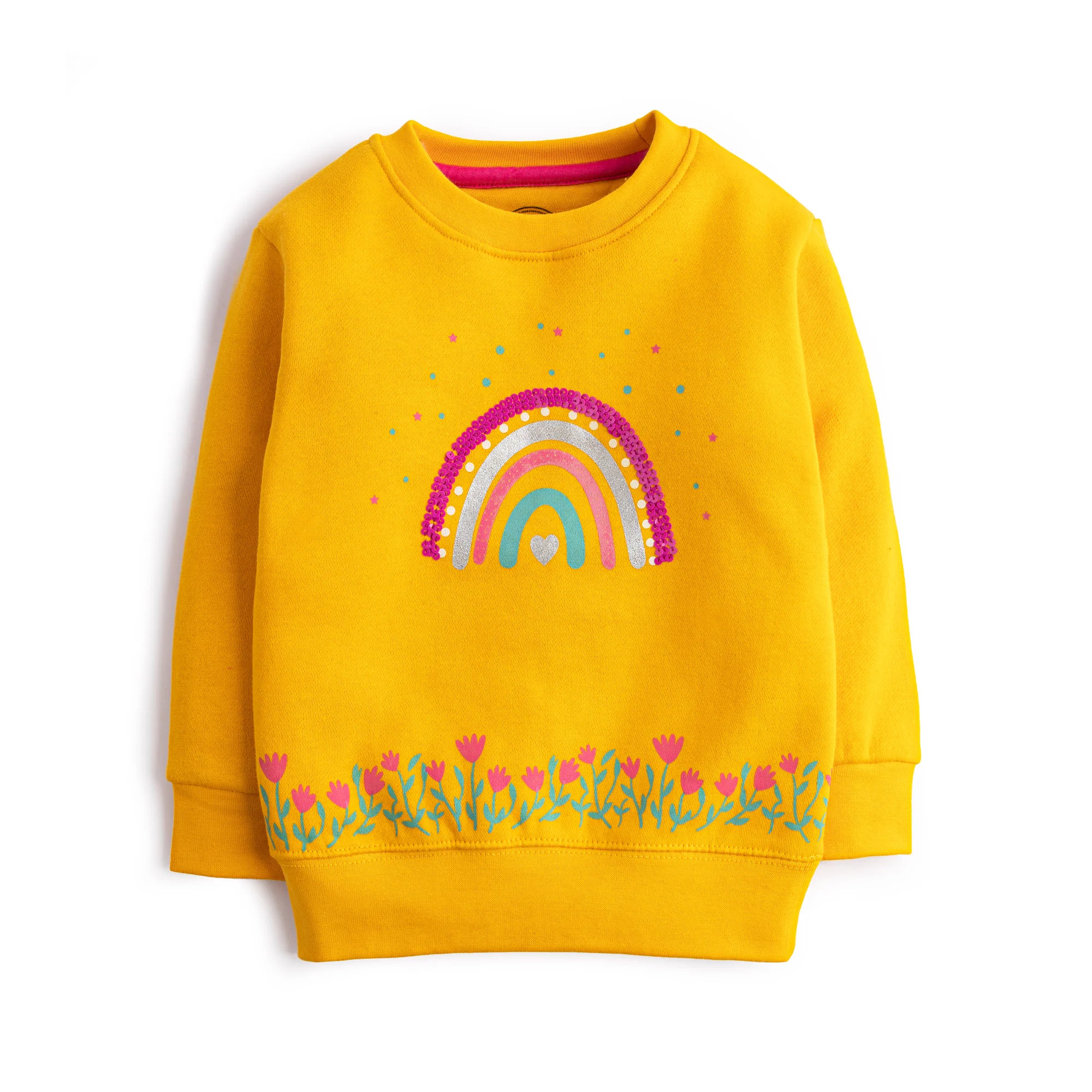 Yellow Sequins Sweatshirt