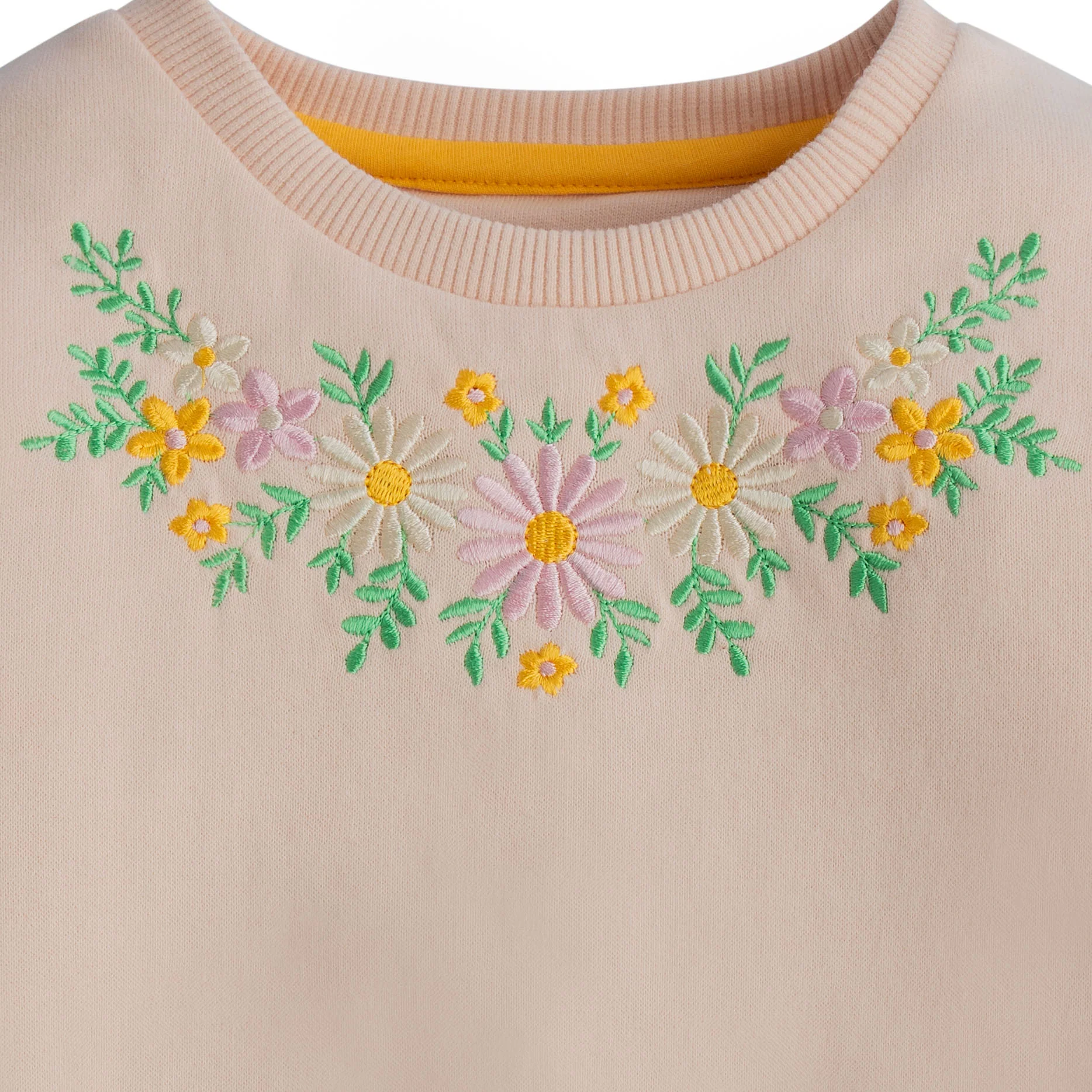 Pastel Pink Embroidered Sweatshirt - Image 2