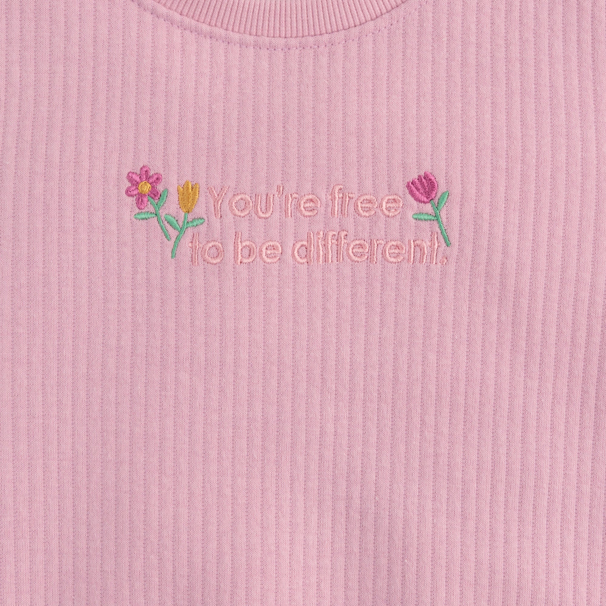 Soft Pink Ribbed Sweatshirt - Image 2