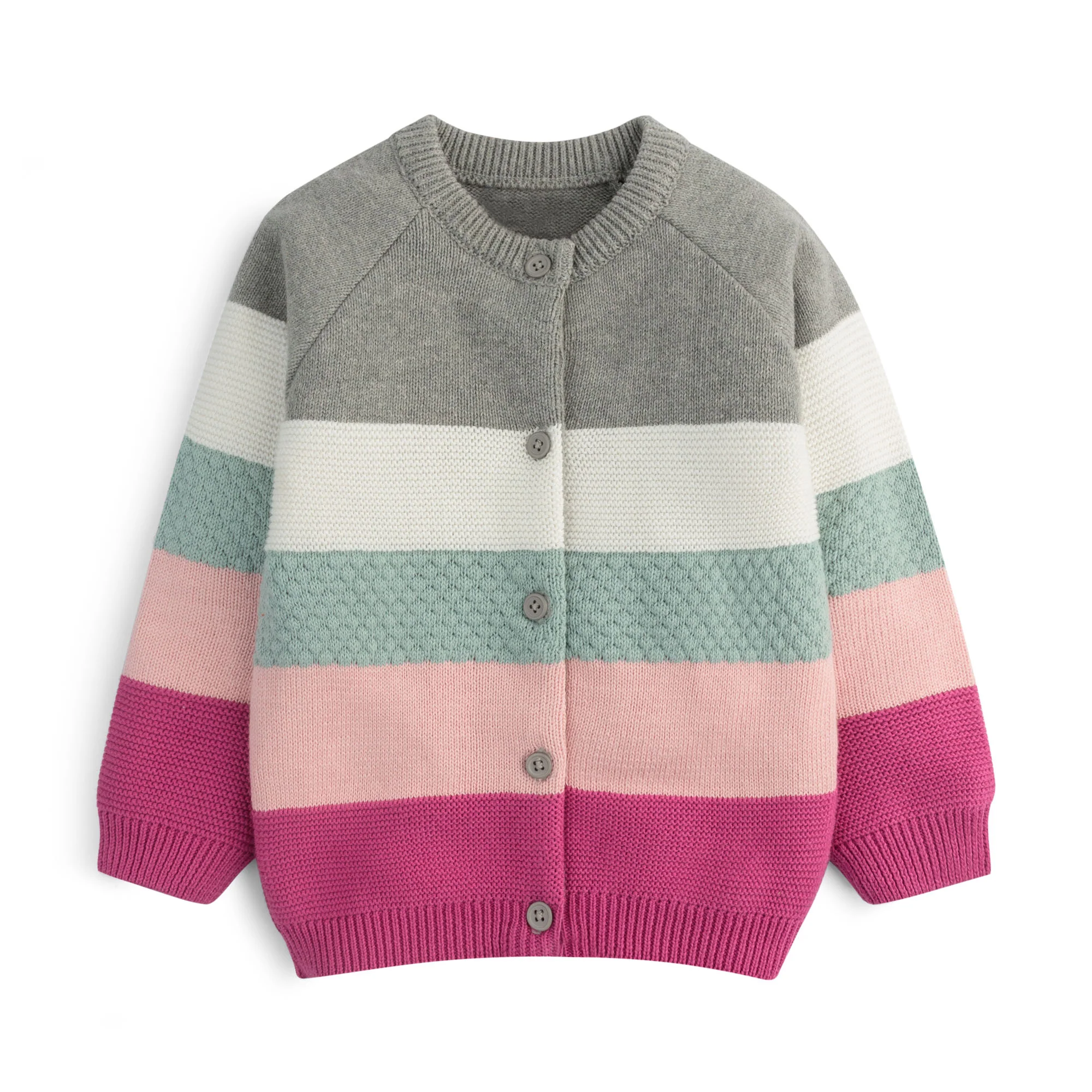 Pastel Stripe-Line Cardigan