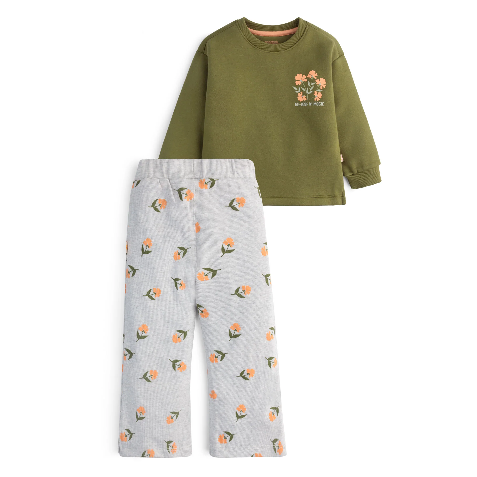 Olive Bloom Printed Two-Pack