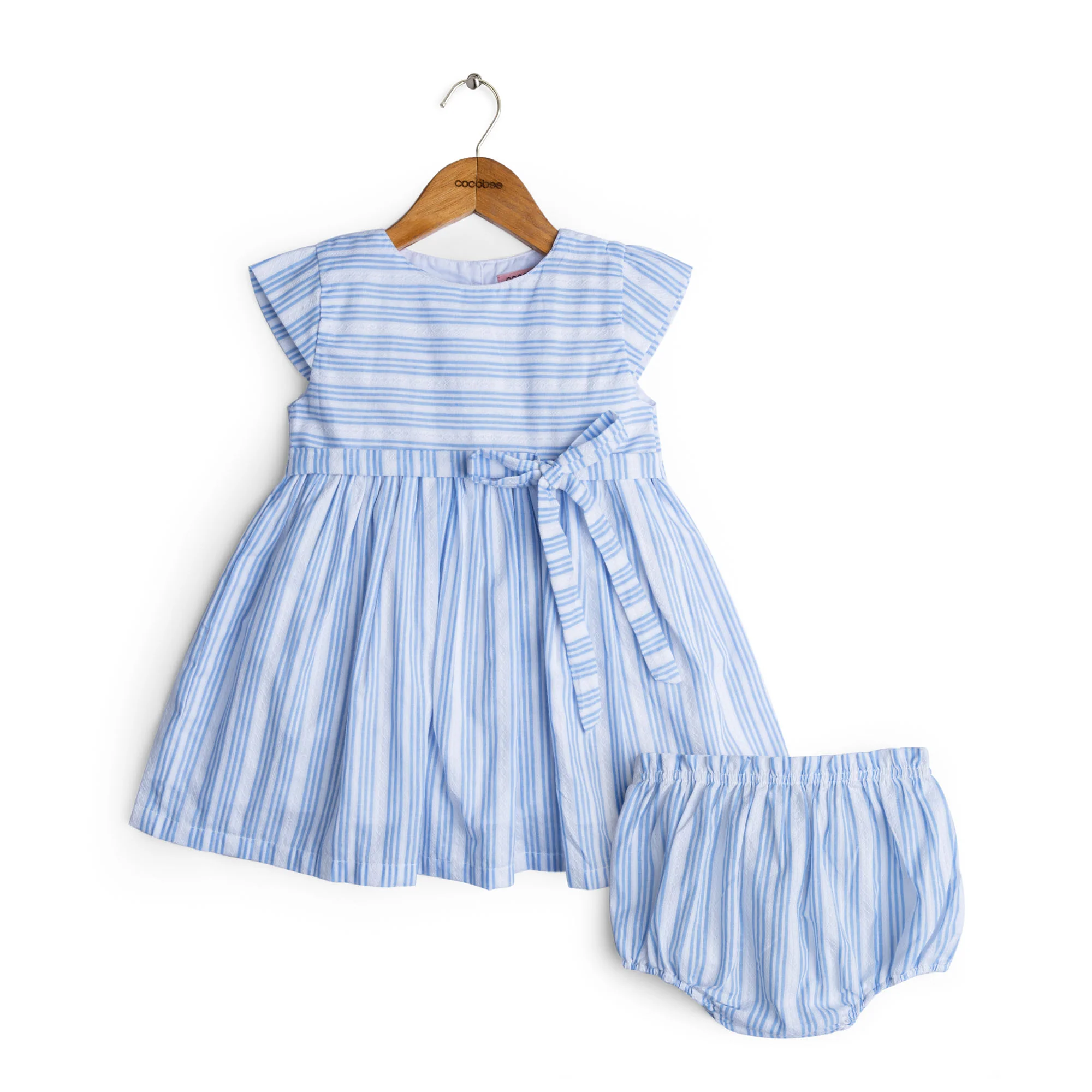 Light Blue Striper Top and Short Set