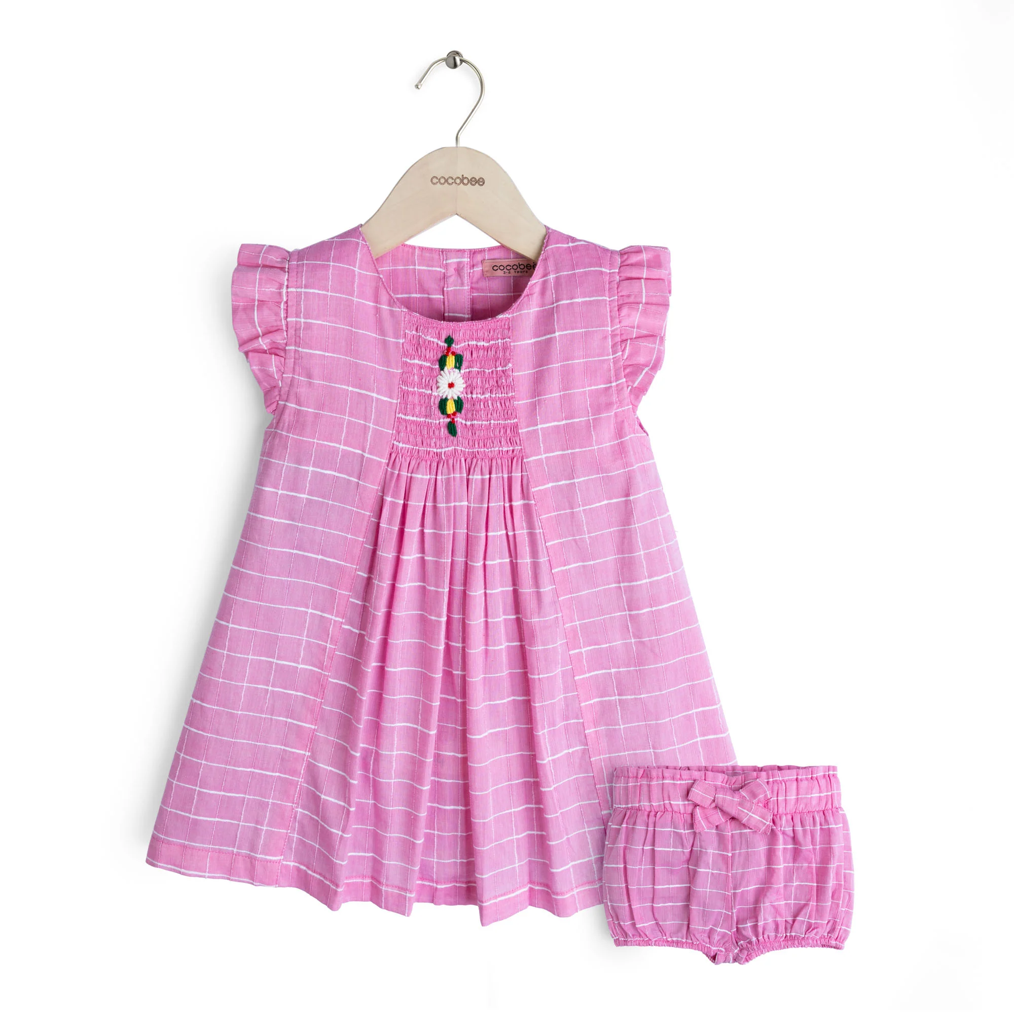 Neon Pink Embroidered Two-Pack