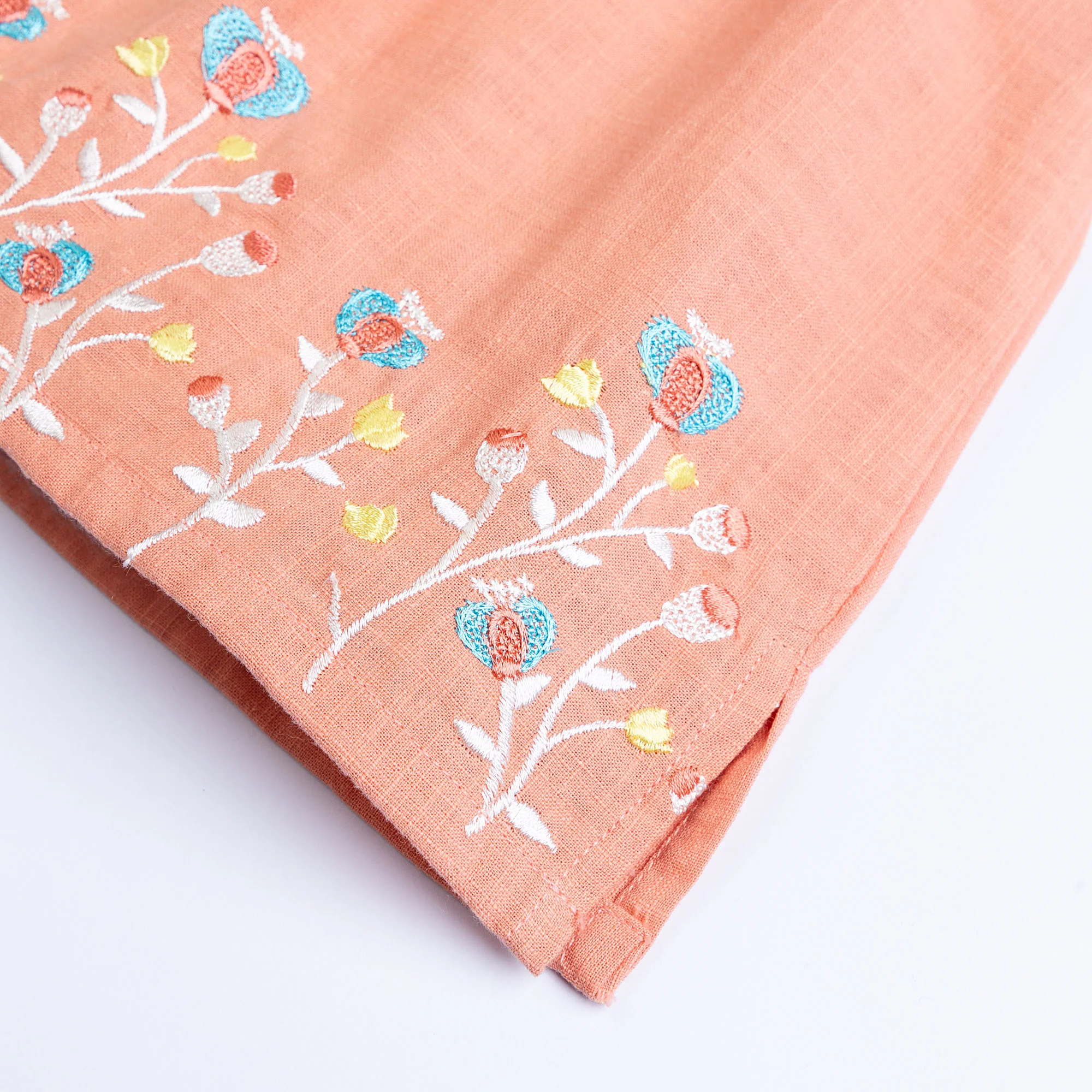 Coral Peach Embroidered Two-Pack - Image 2