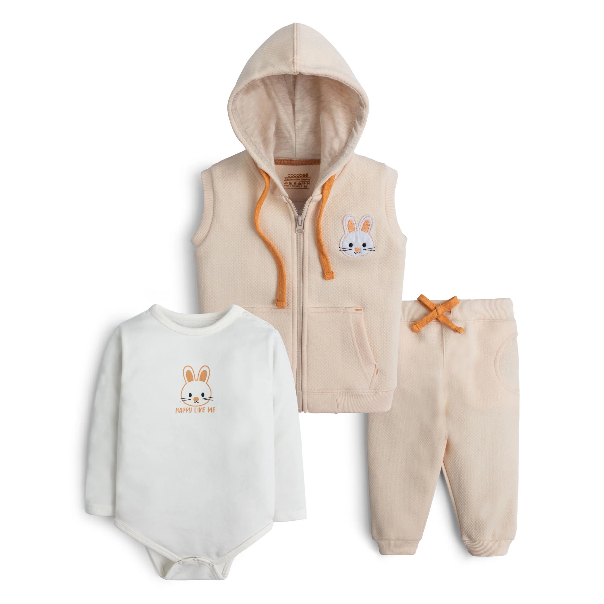 Happy Off White Infants 3-Pack