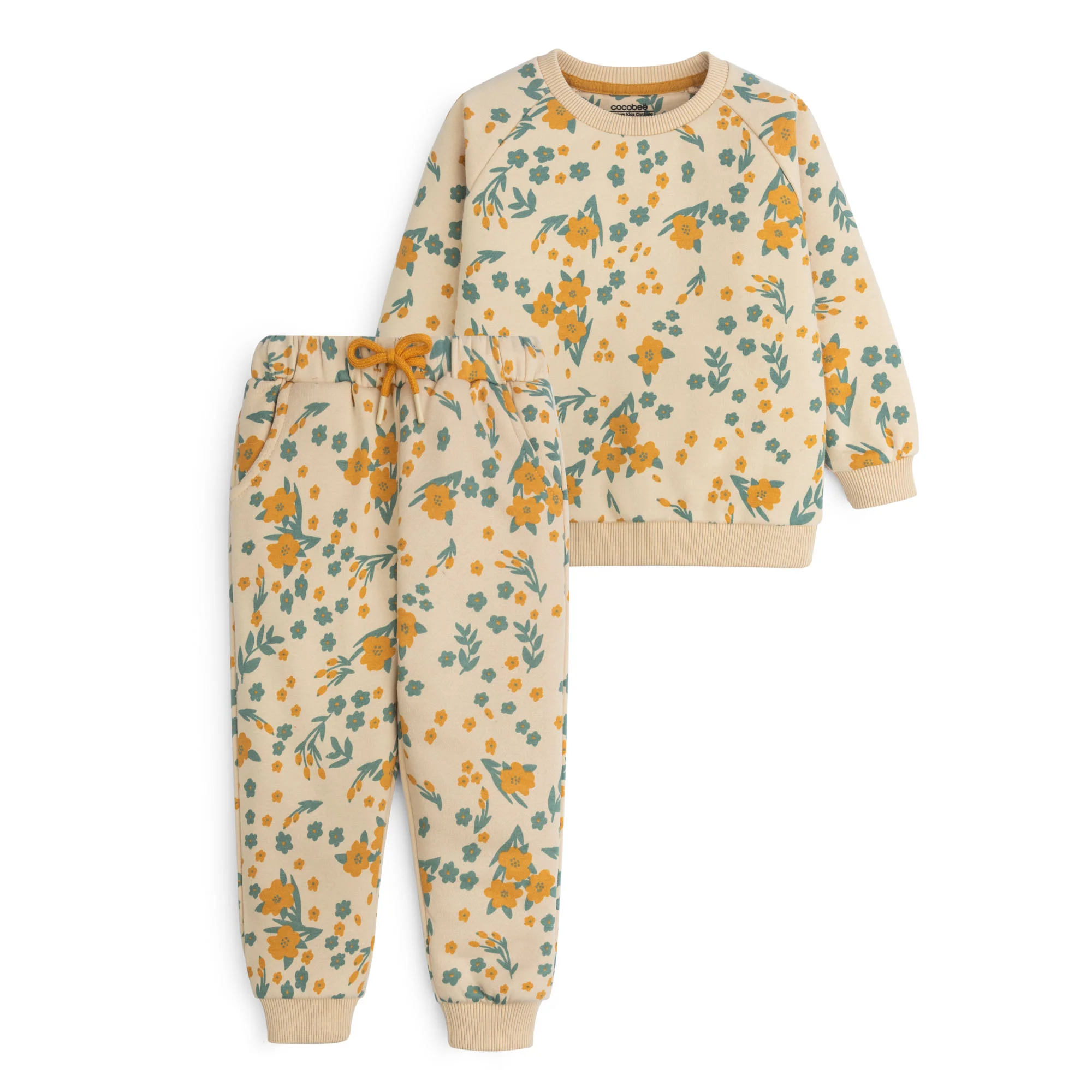 Beige Flora Sweatshirt