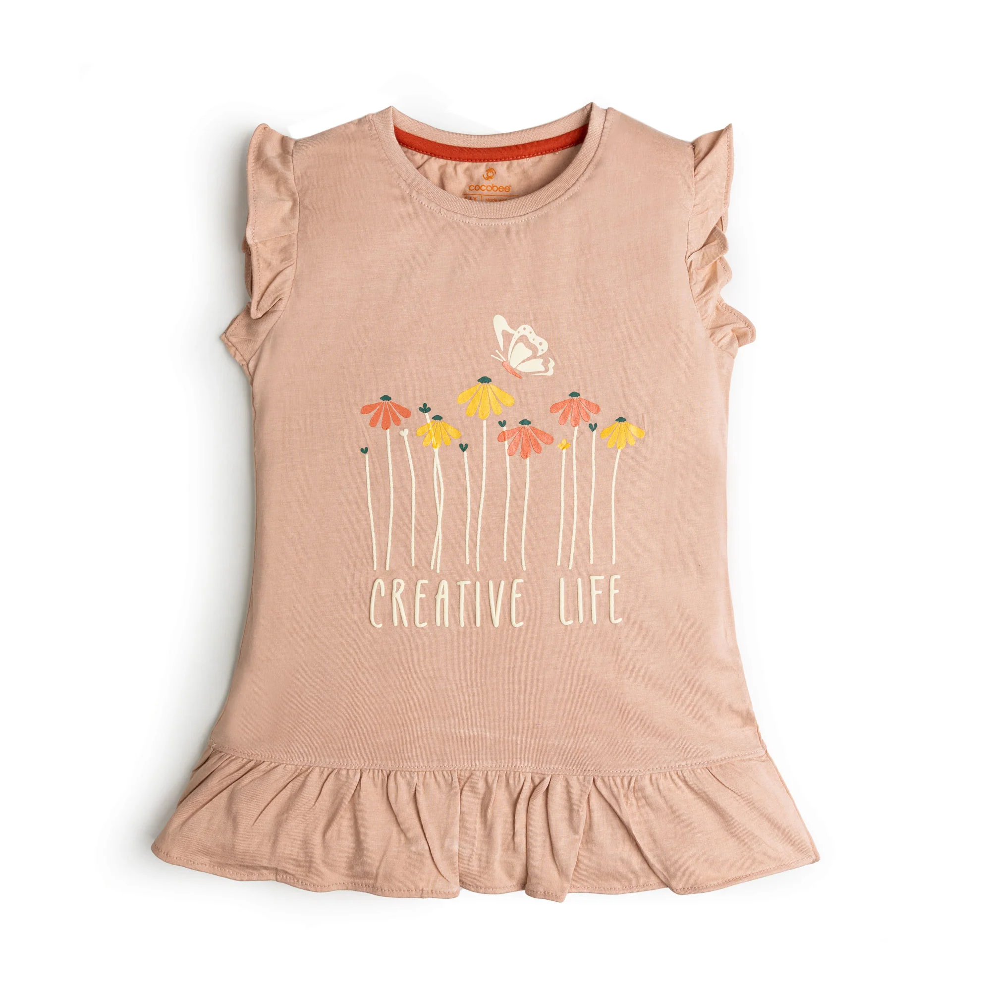 Printed Ruffle Top