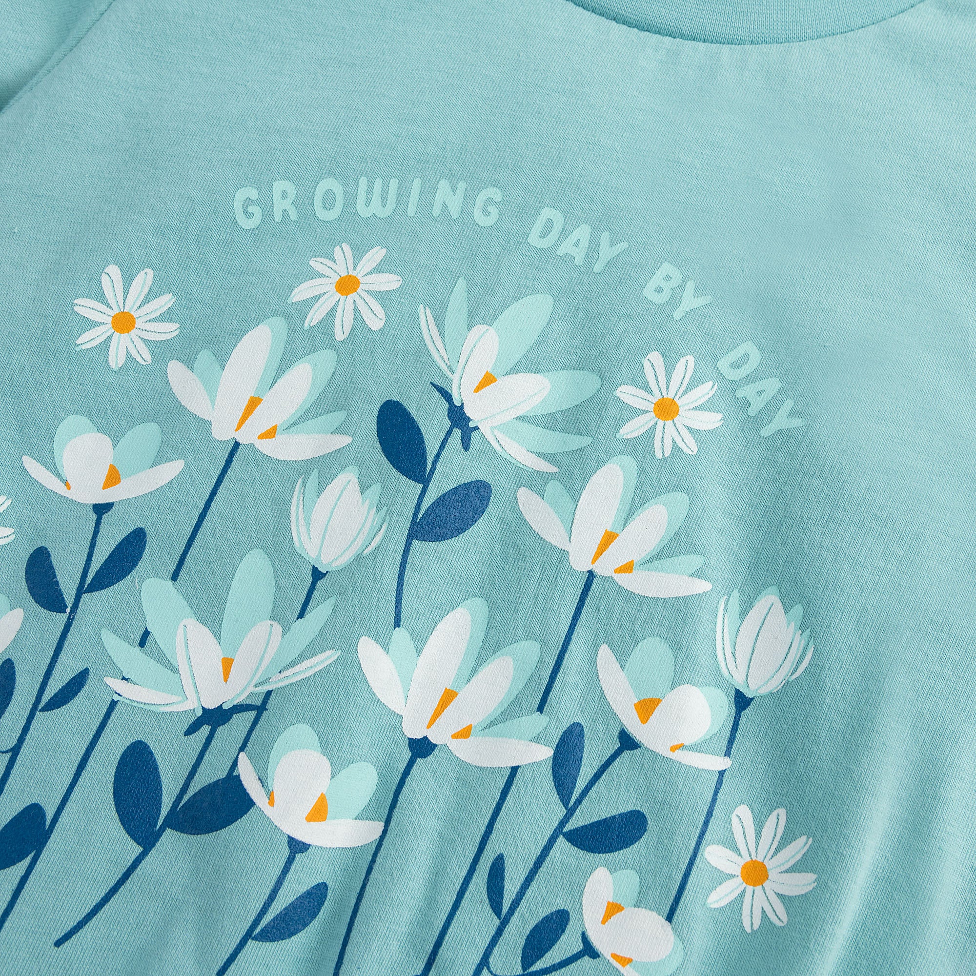 Aqua Blue Printed T-Shirt - Image 2