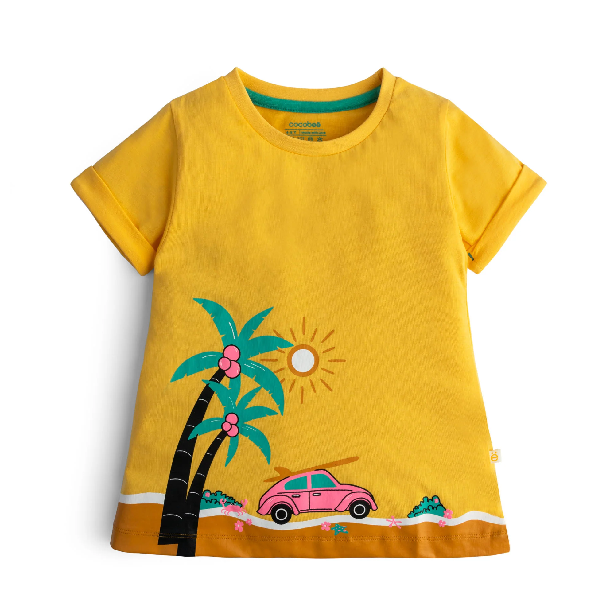 Mustard Yellow Printed Top