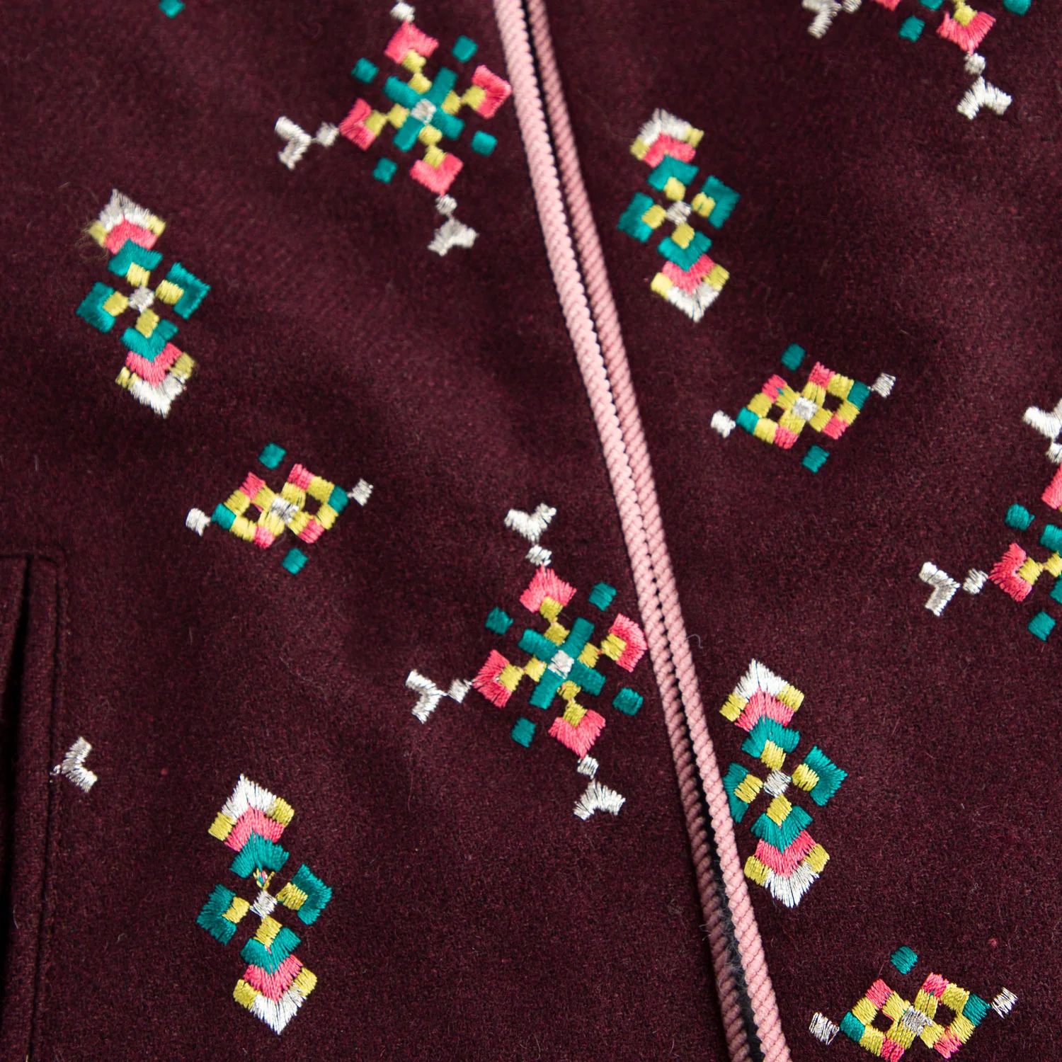 Maroon Woolen Coat - Image 2