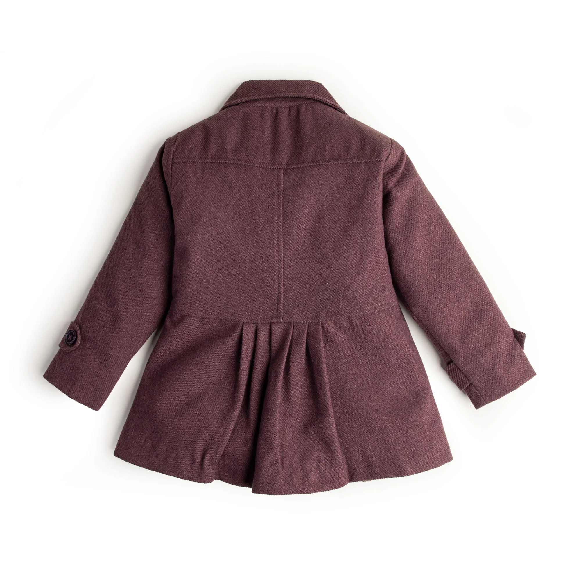 Pleated Woollen Coat for Girls - Image 2