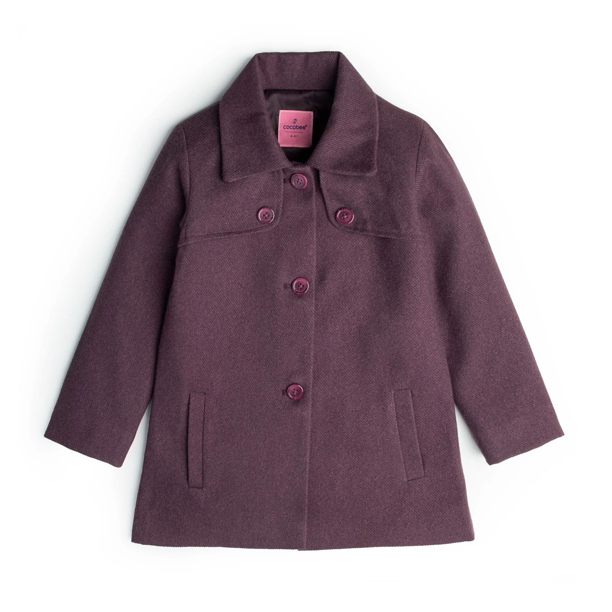 Maroon Woollen Coat - Image 2