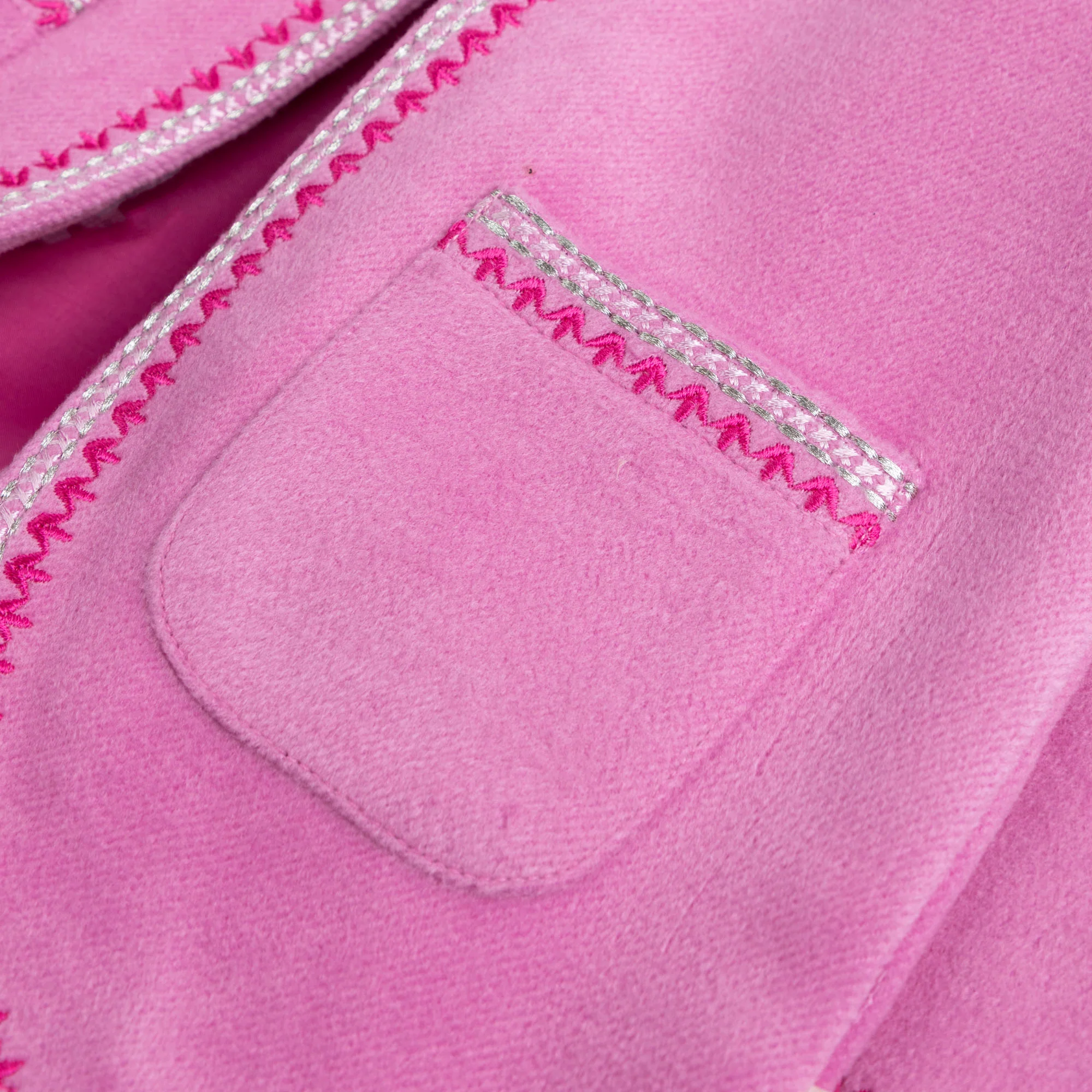 Lilac Pink Embroidered Coat - Image 2