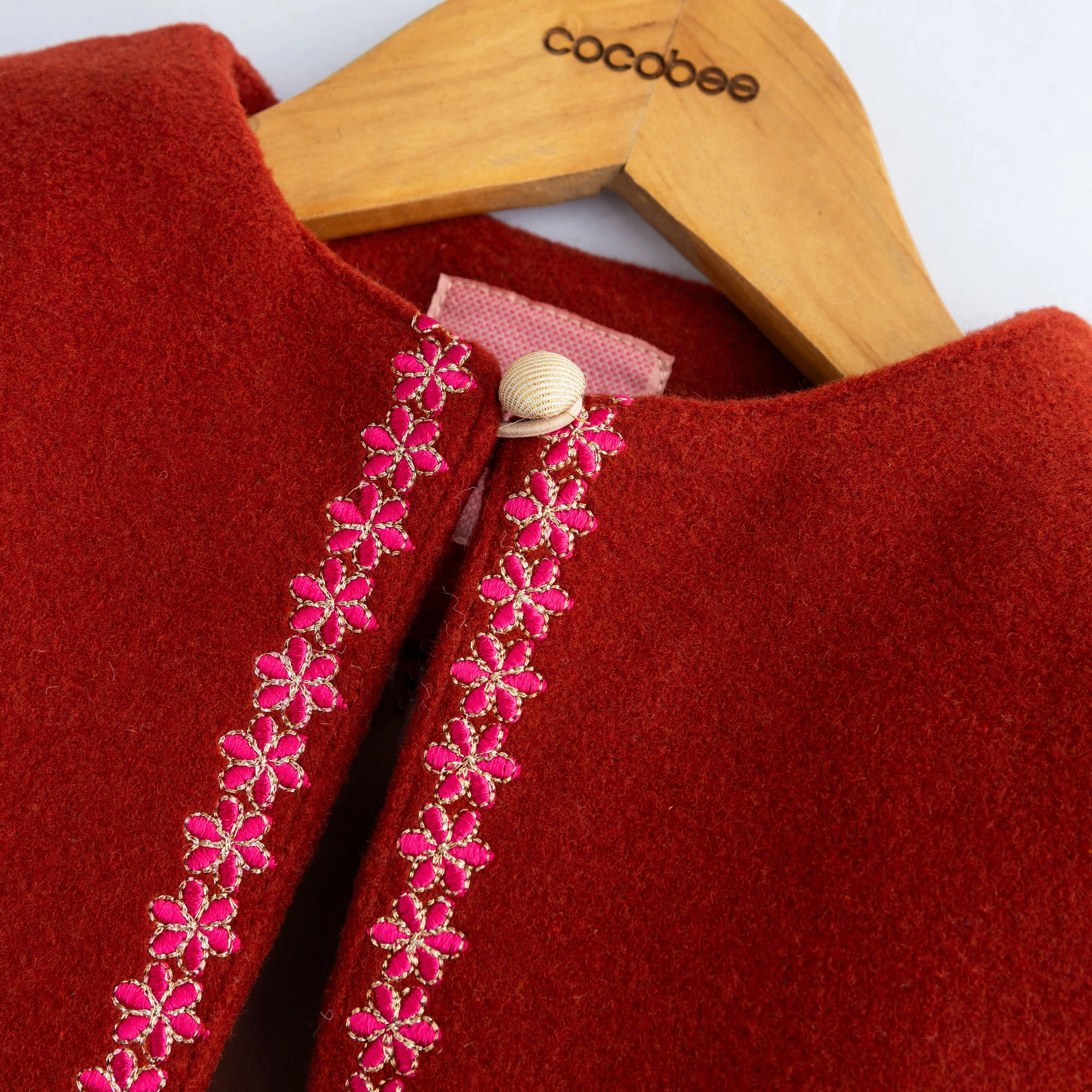 Maroon Couture Coat - Image 3