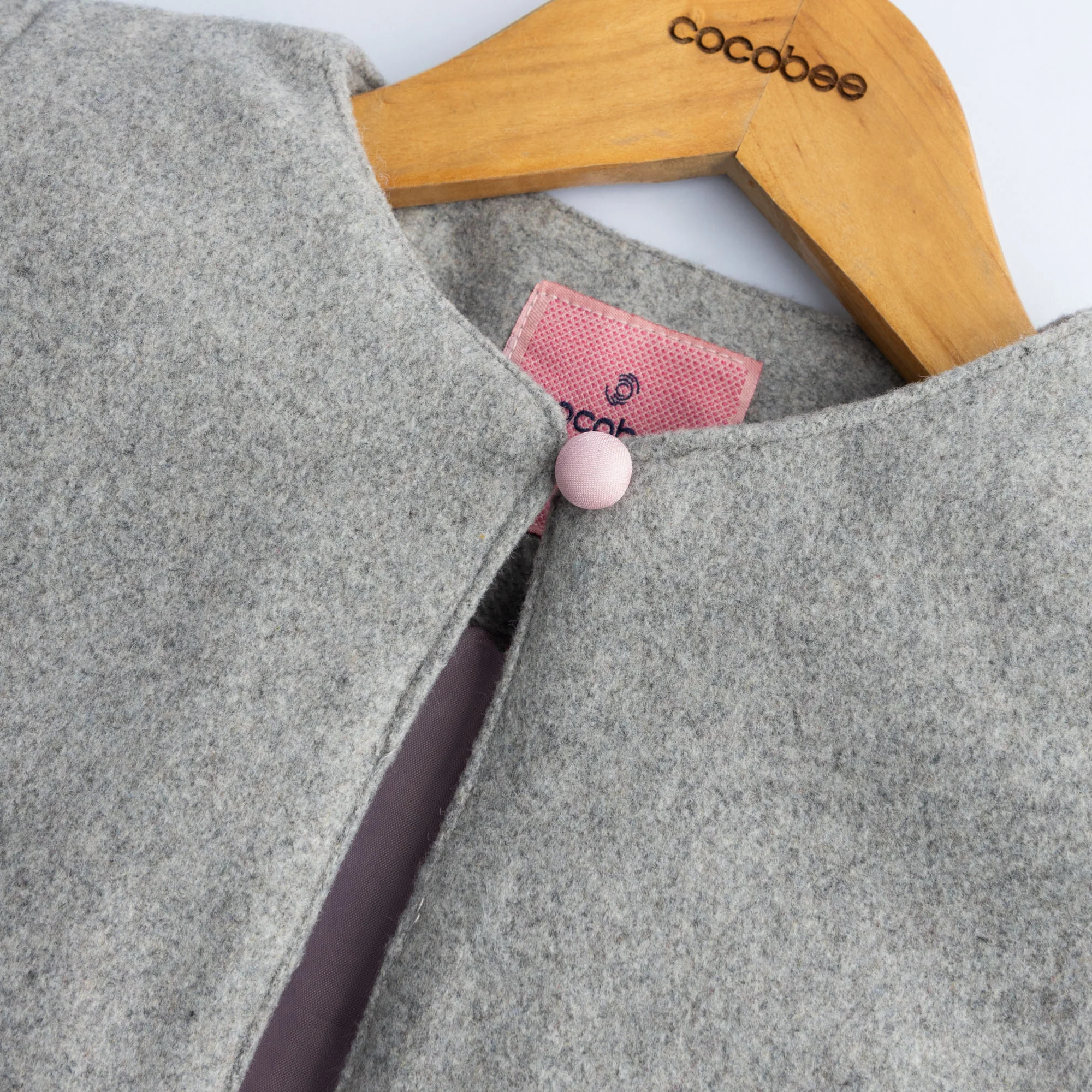 Gray Stitch Woolen Coat - Image 3