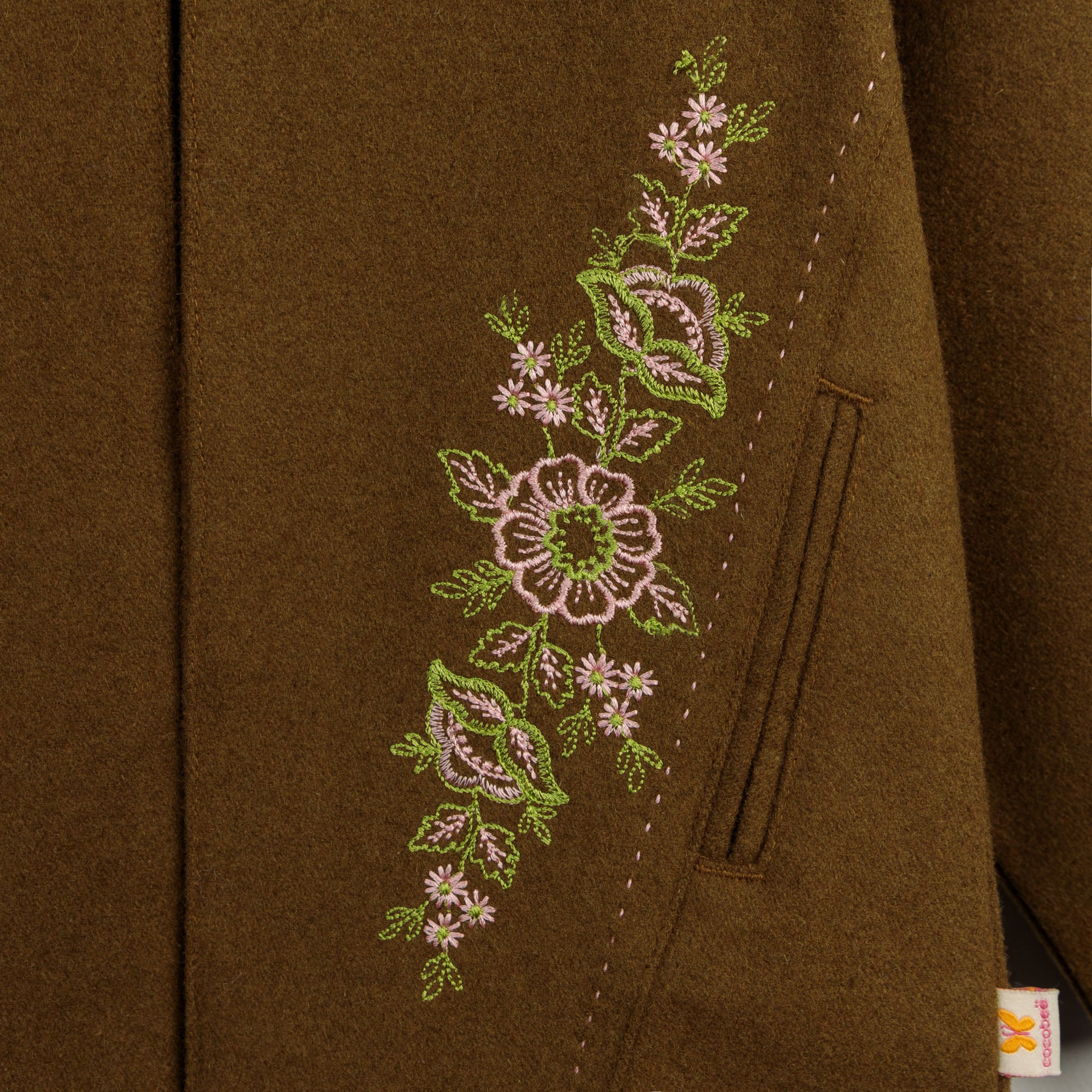 Sandstone Embroidered Coat - Image 2
