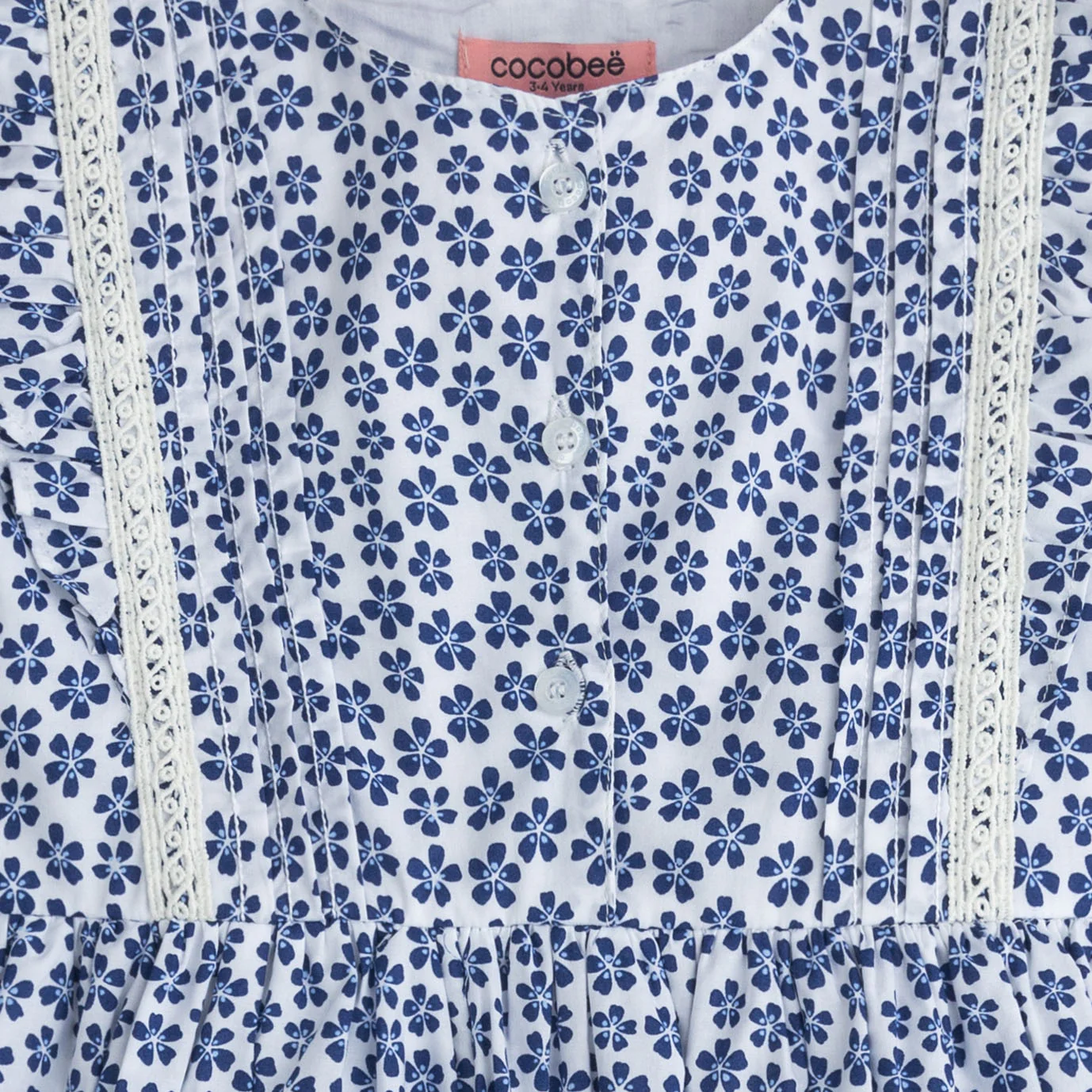 Azure Ruffle Printed Top - Image 2