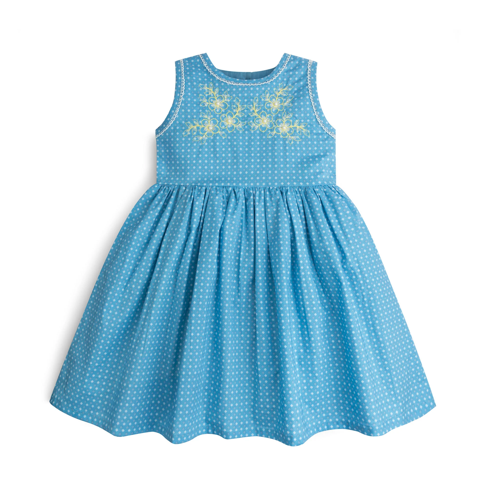 Springily Sky Embroidered Frock - Image 6