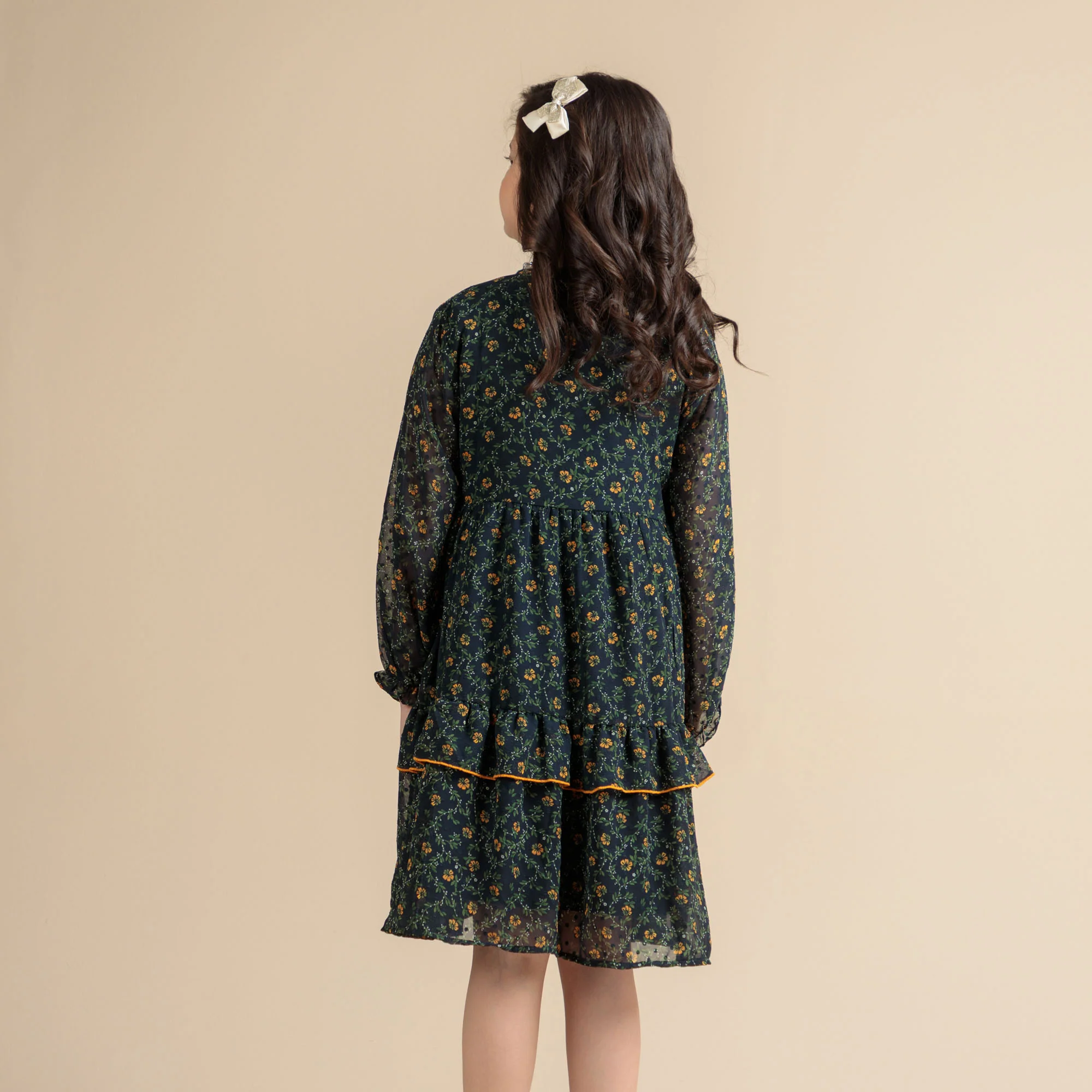Ruffle Trim Floral Frock - Image 4