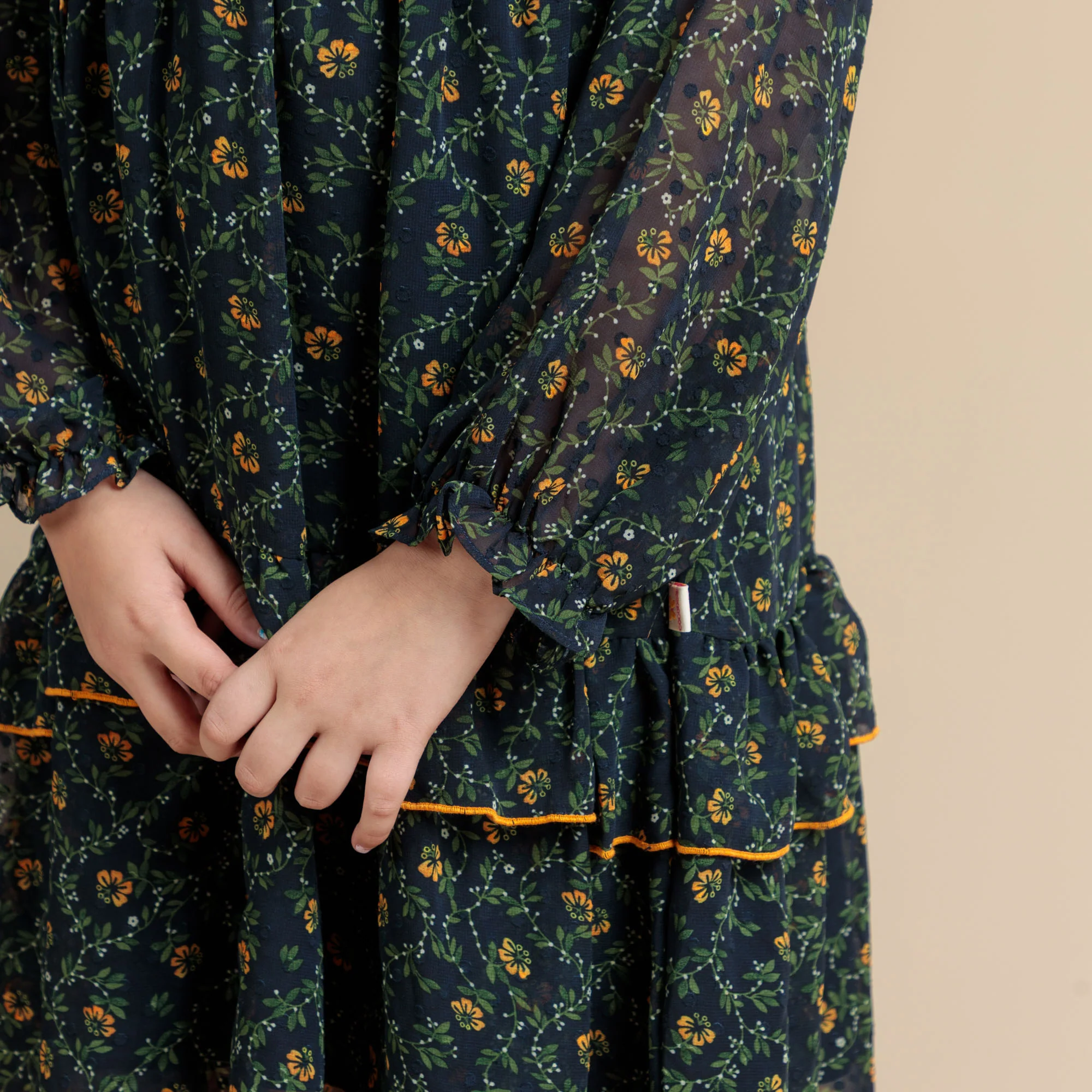 Ruffle Trim Floral Frock - Image 6