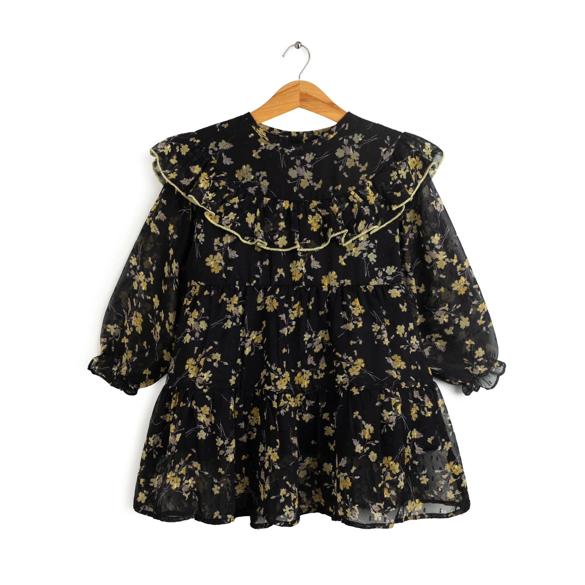 Black Dust Floral Frock - Image 7