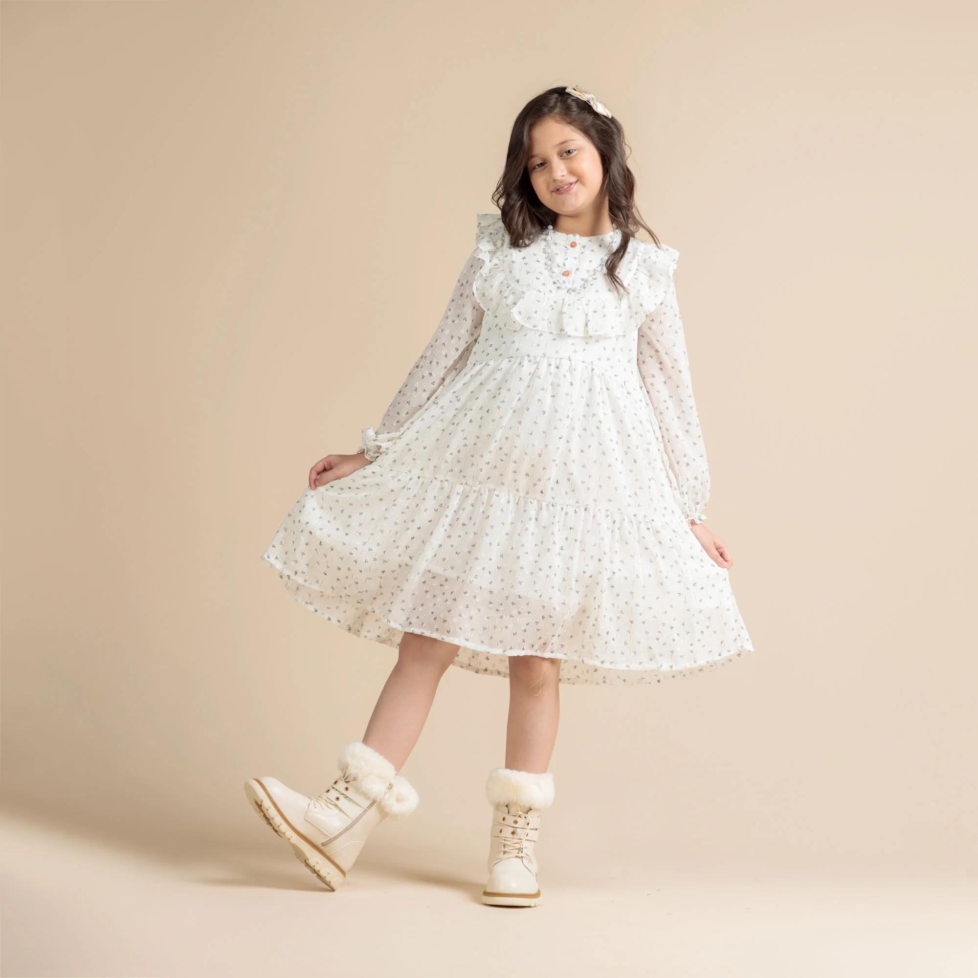 Crystal Bloom Ruffle Frock - Image 3