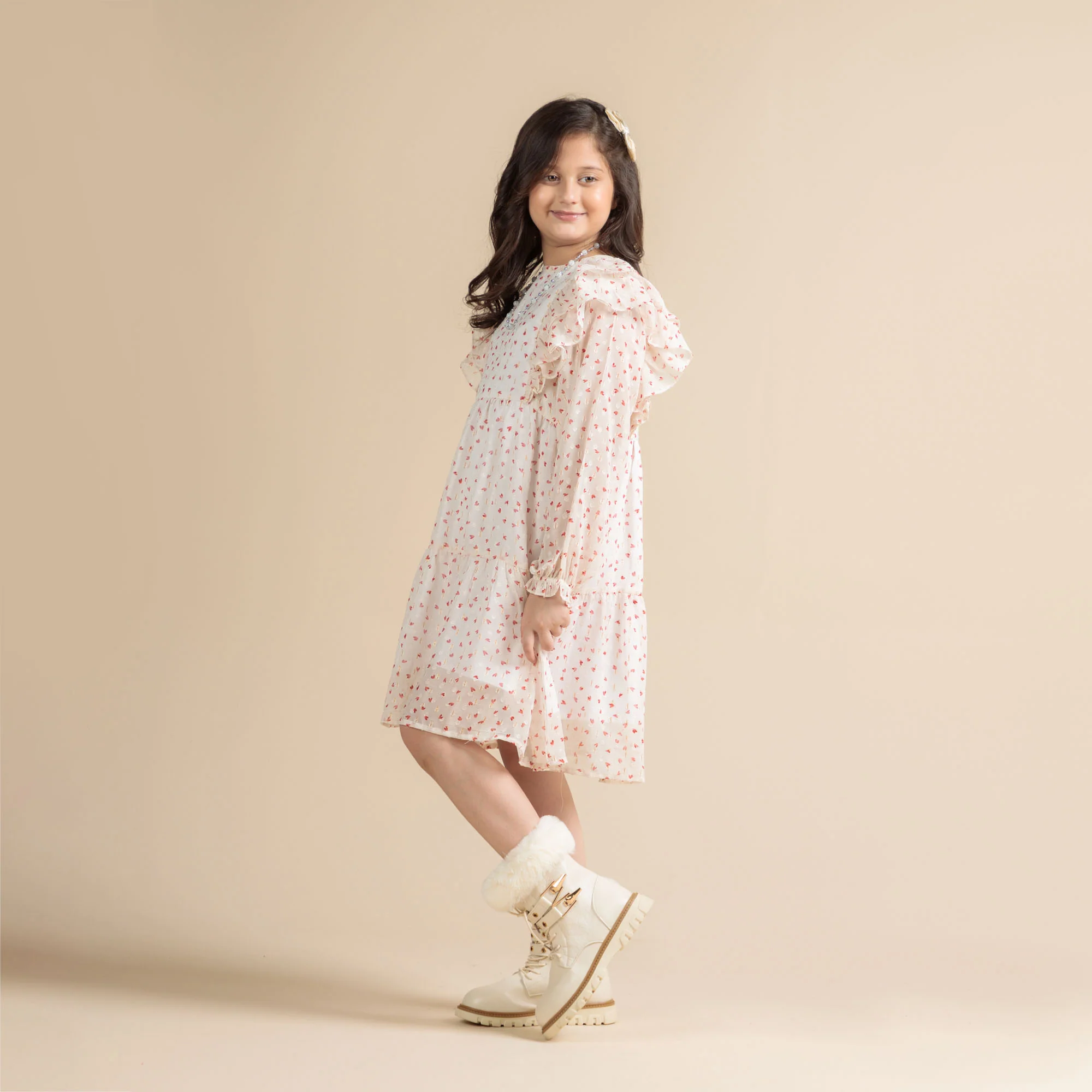 Rosy Heart Frill Frock - Image 3