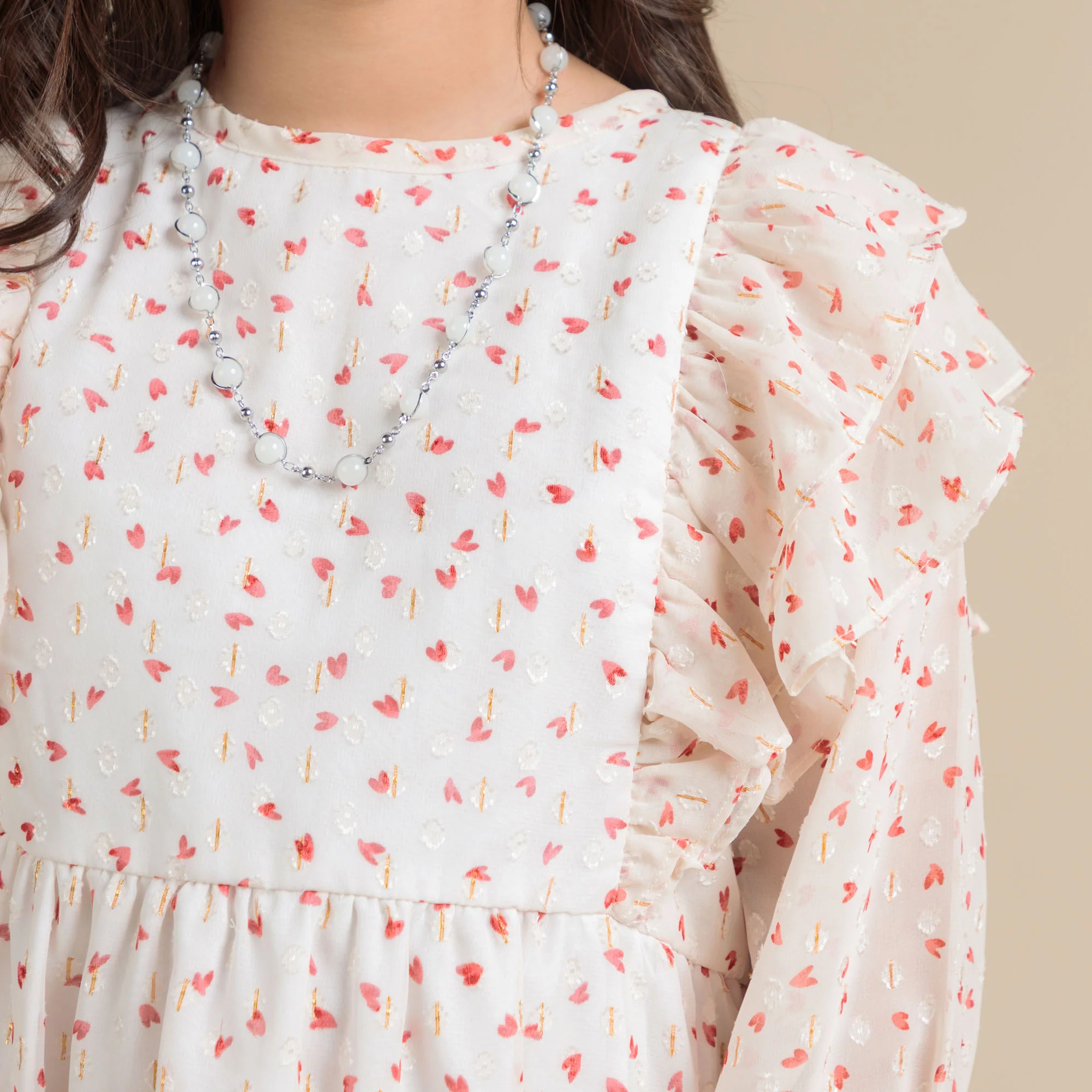 Rosy Heart Frill Frock - Image 4